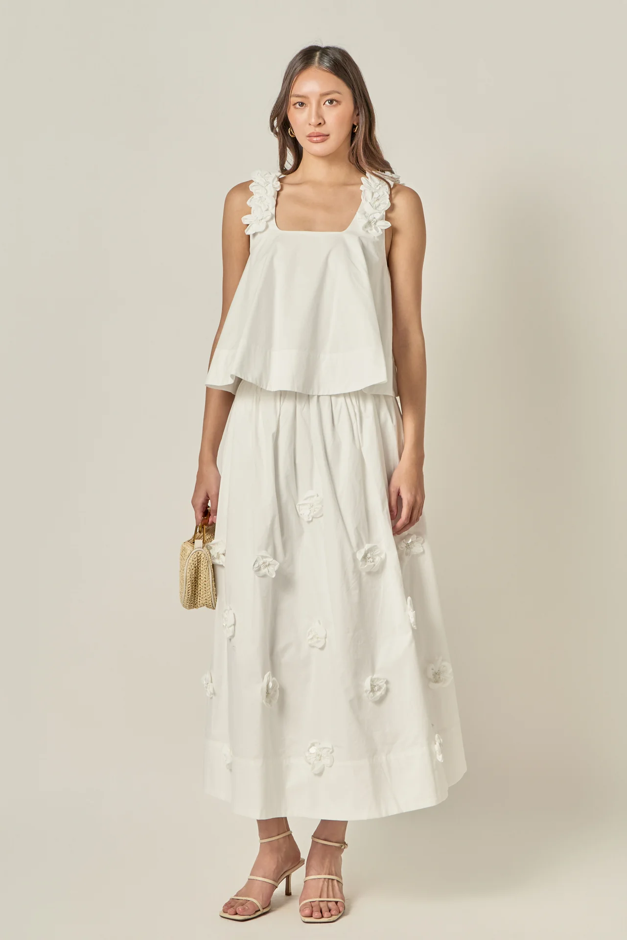 3D Flower Midi Skirt - Image 4