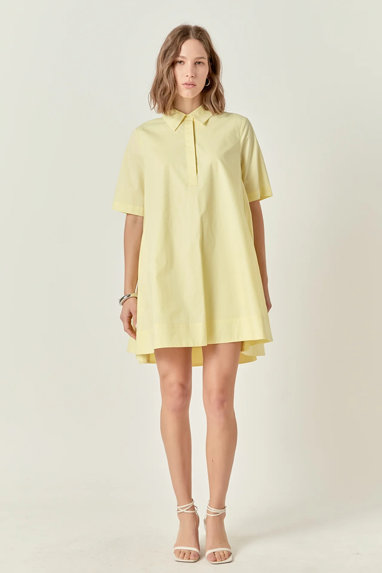 A-line Short Sleeve Shirt Dress - Image 11