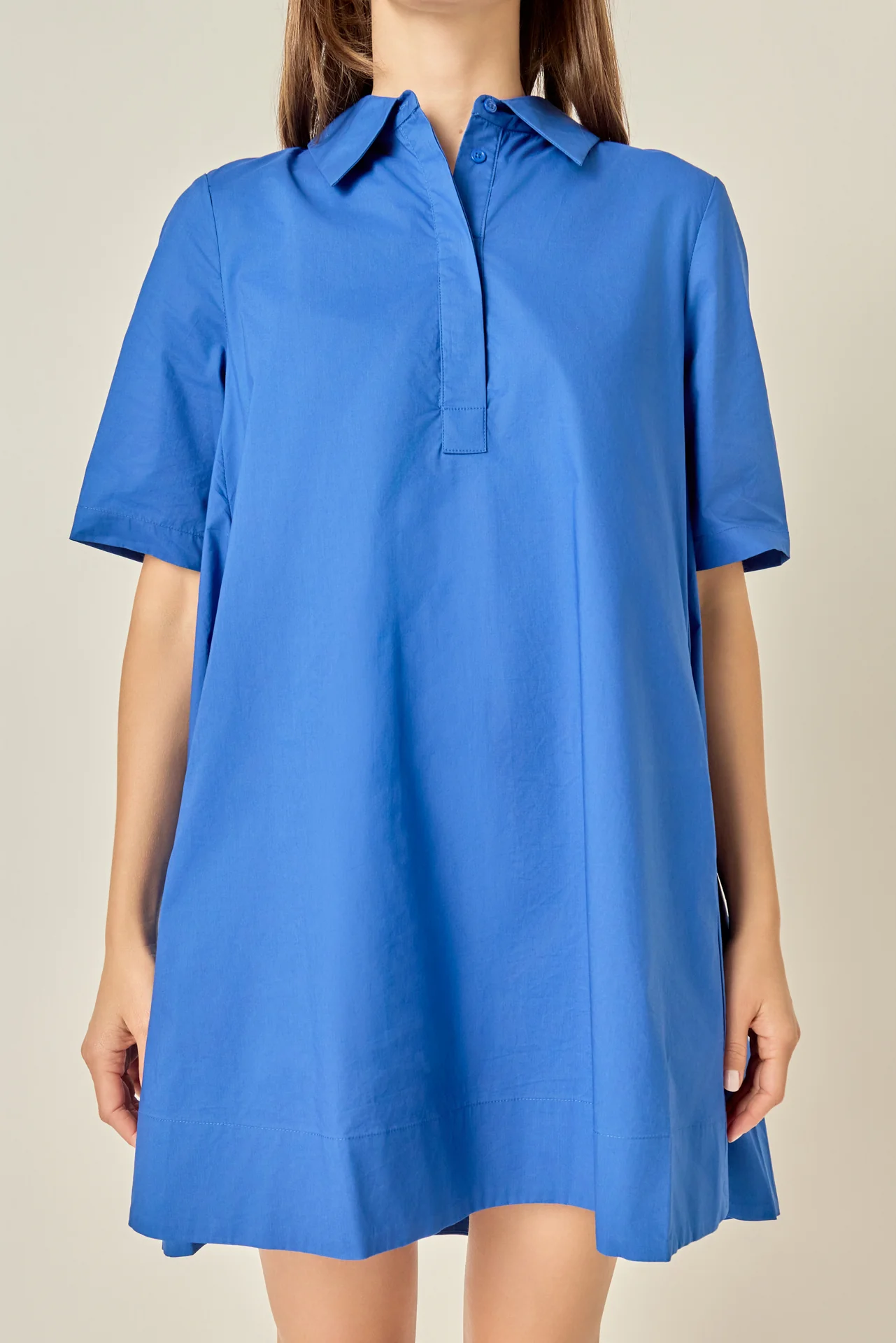 A-line Short Sleeve Shirt Dress - Image 2