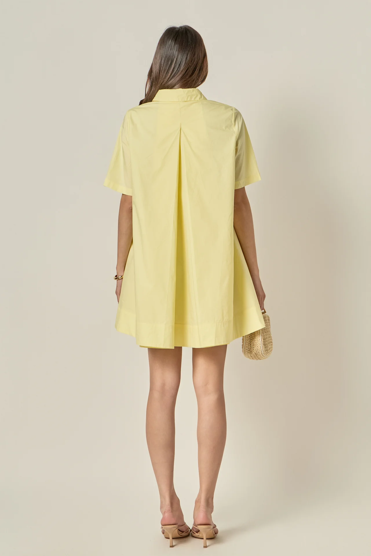 A-line Short Sleeve Shirt Dress - Image 9