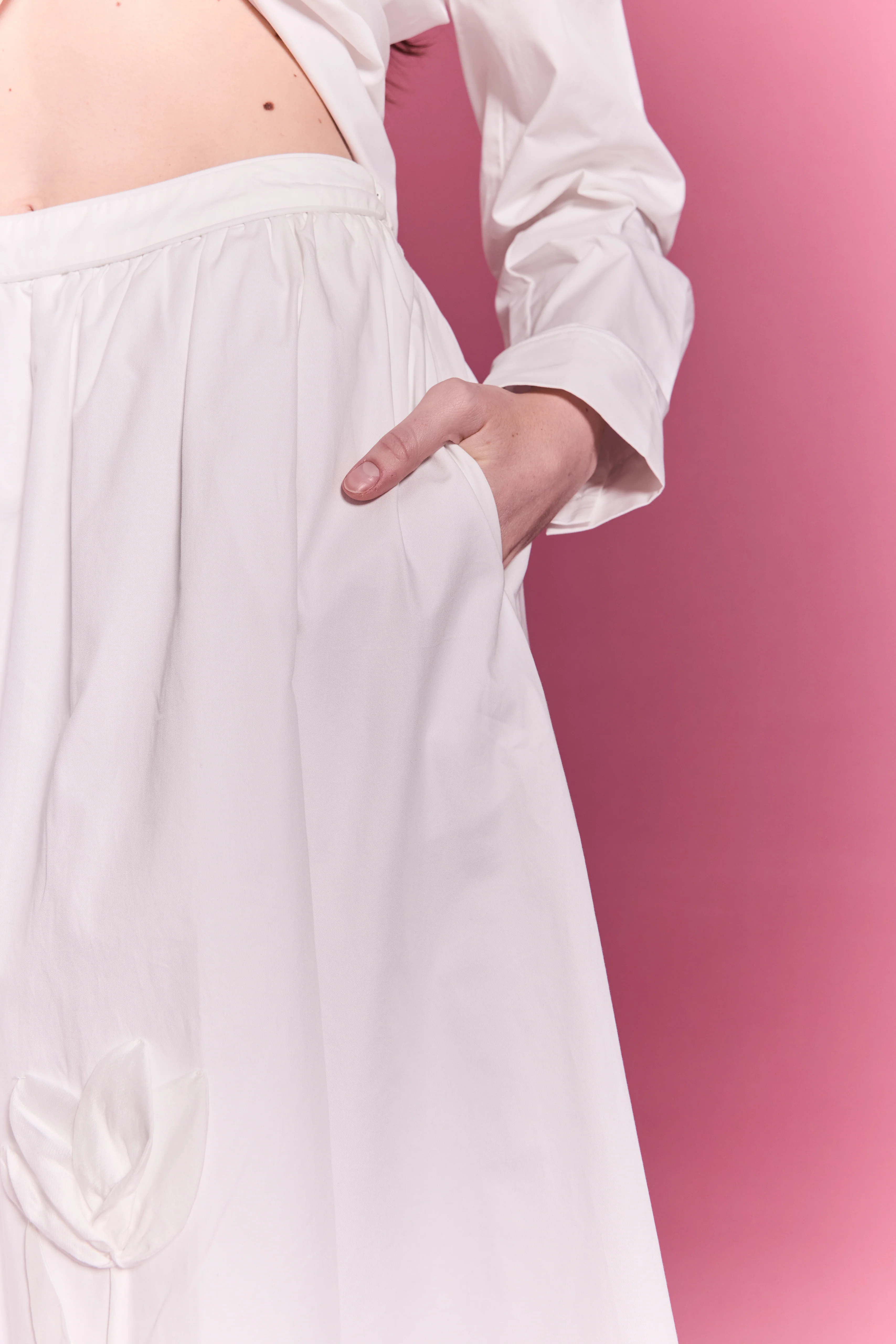 Floral Applique Midi Skirt - Image 4