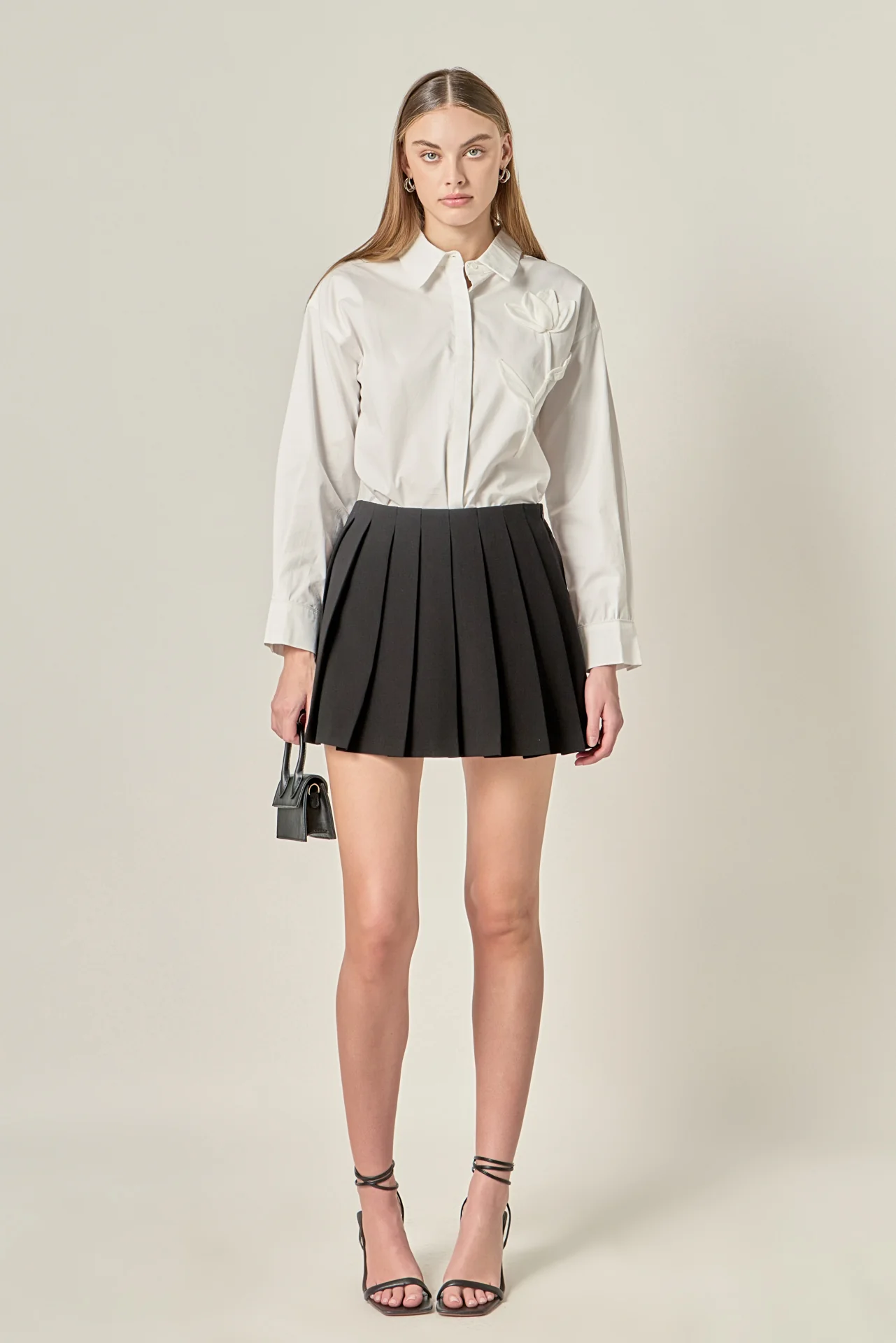 Floral Applique Collared Shirt - Image 10
