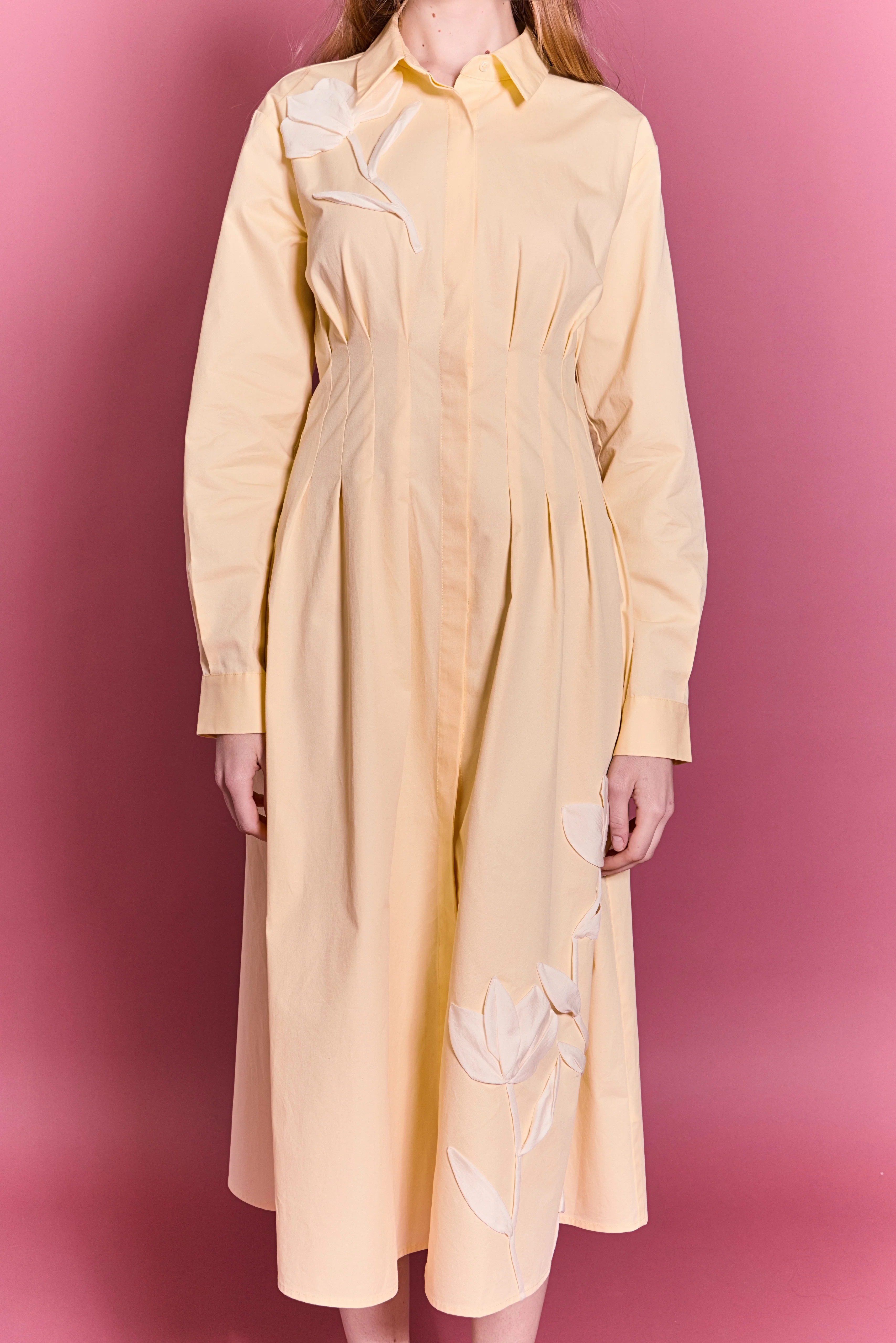 Structured Waist Applique Shirt Dress - Image 2