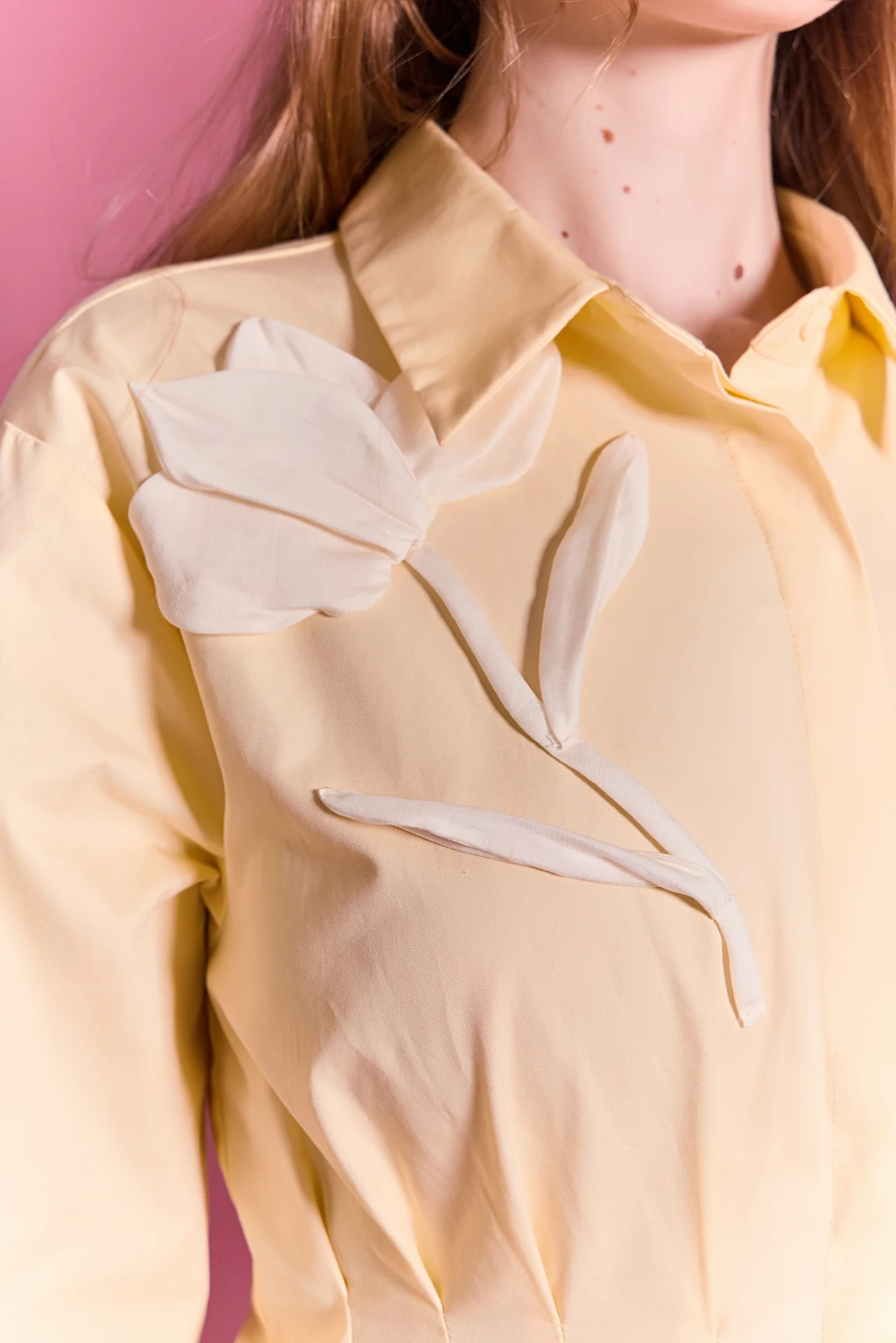 Structured Waist Applique Shirt Dress - Image 3
