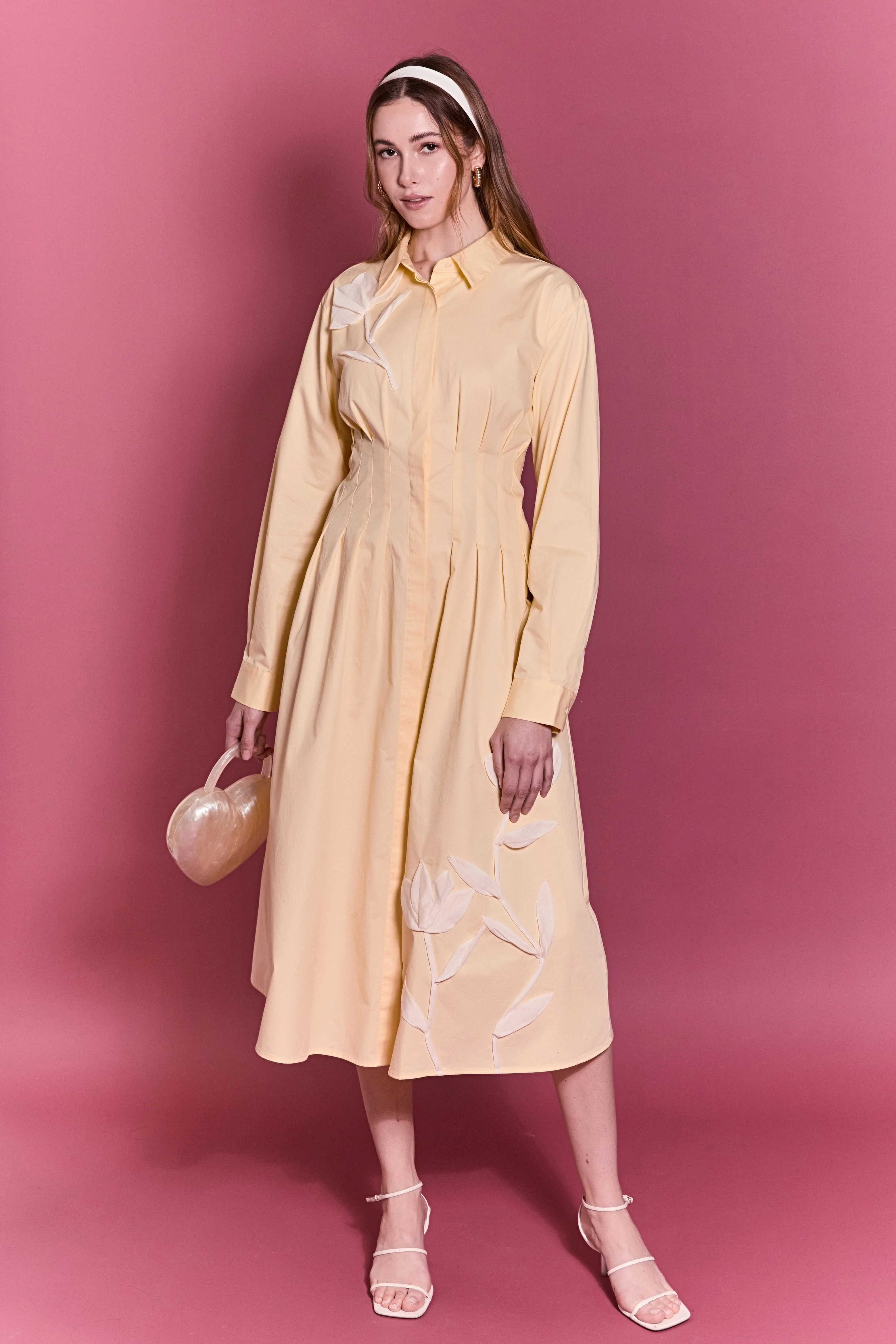 Structured Waist Applique Shirt Dress - Image 6