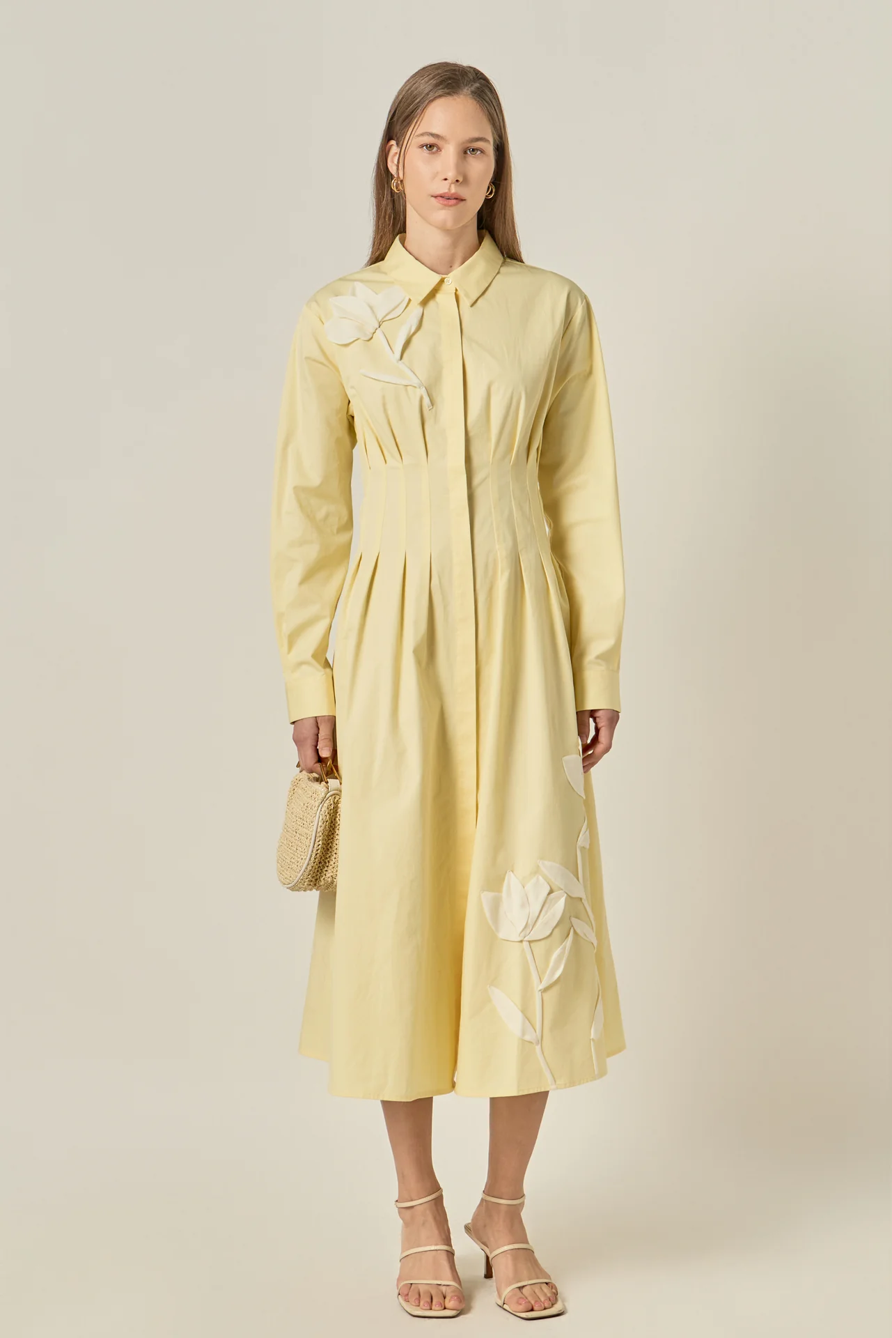 Structured Waist Applique Shirt Dress - Image 8