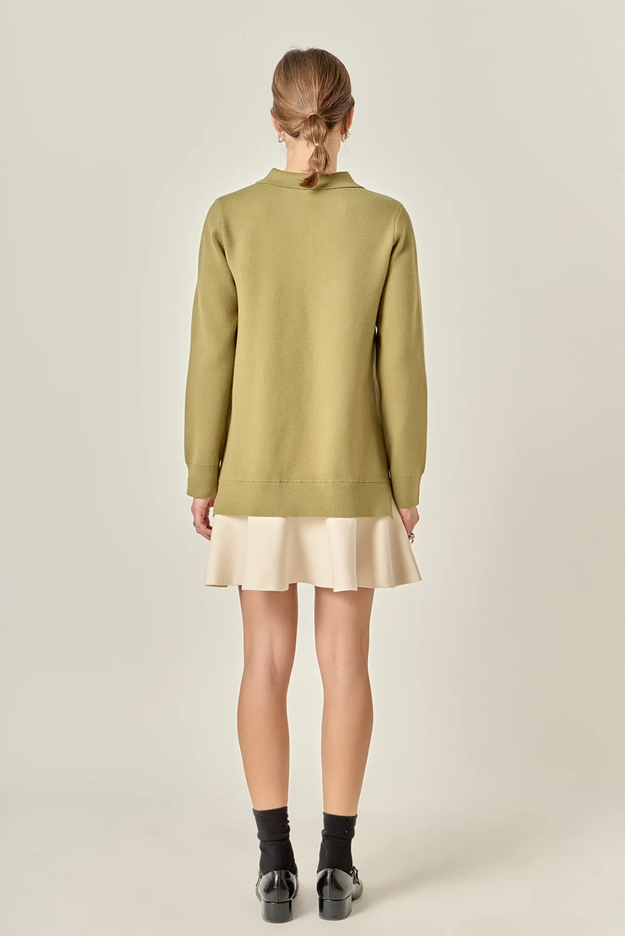Argyle Polo Knit Dress - Image 9