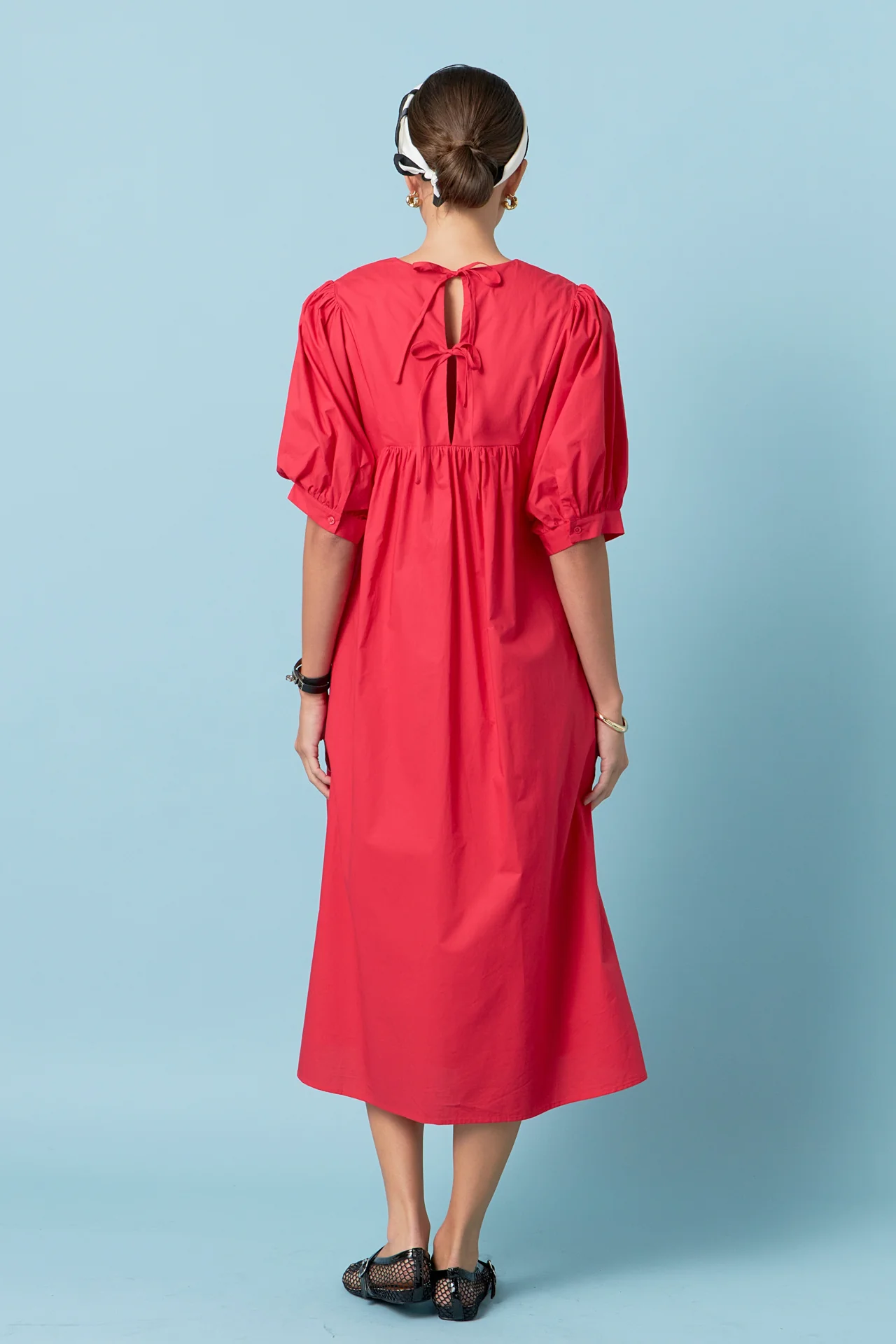 Back Bow Detail Midi Dress - Image 4