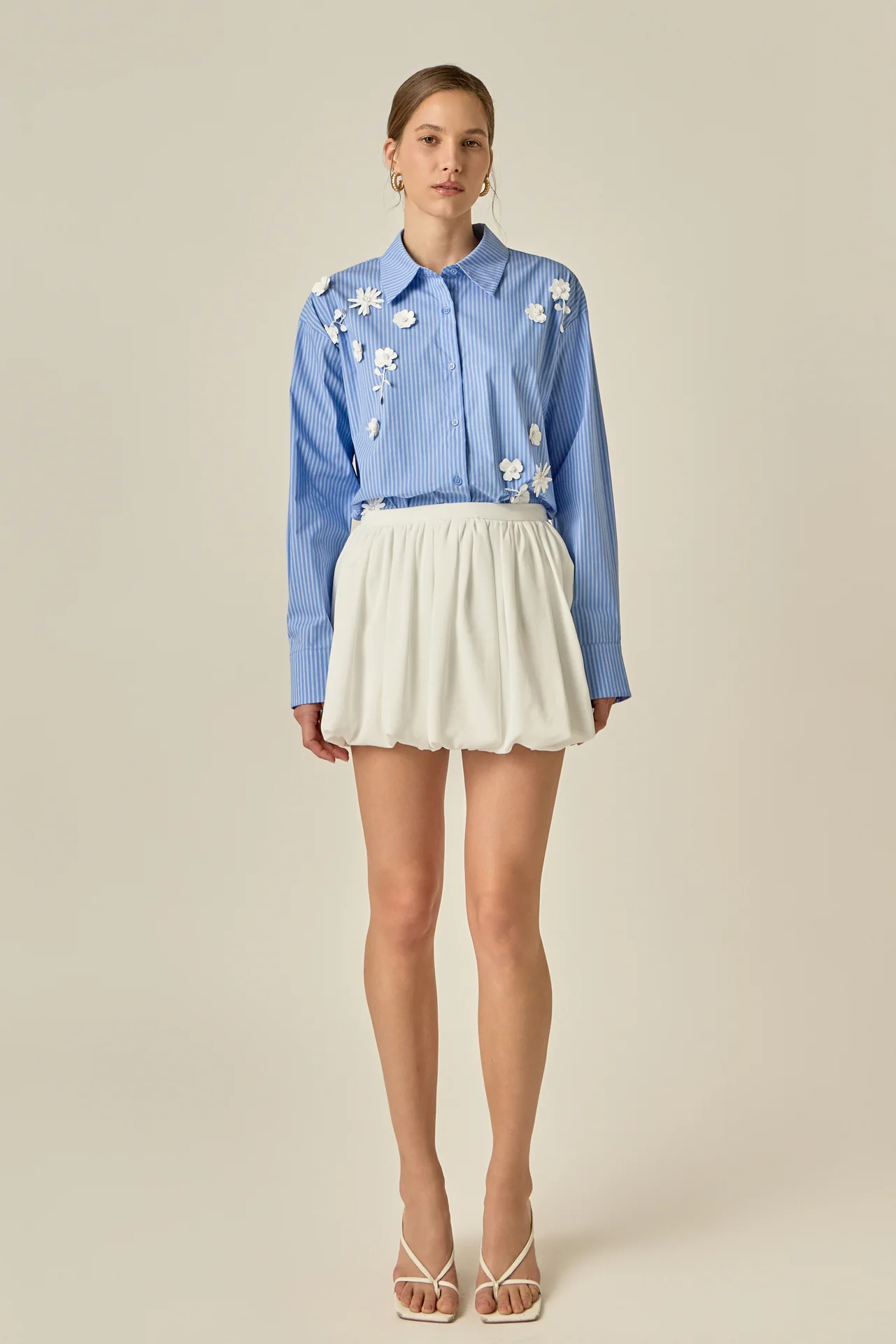 Bubble Hem Mini Skirt - Image 3