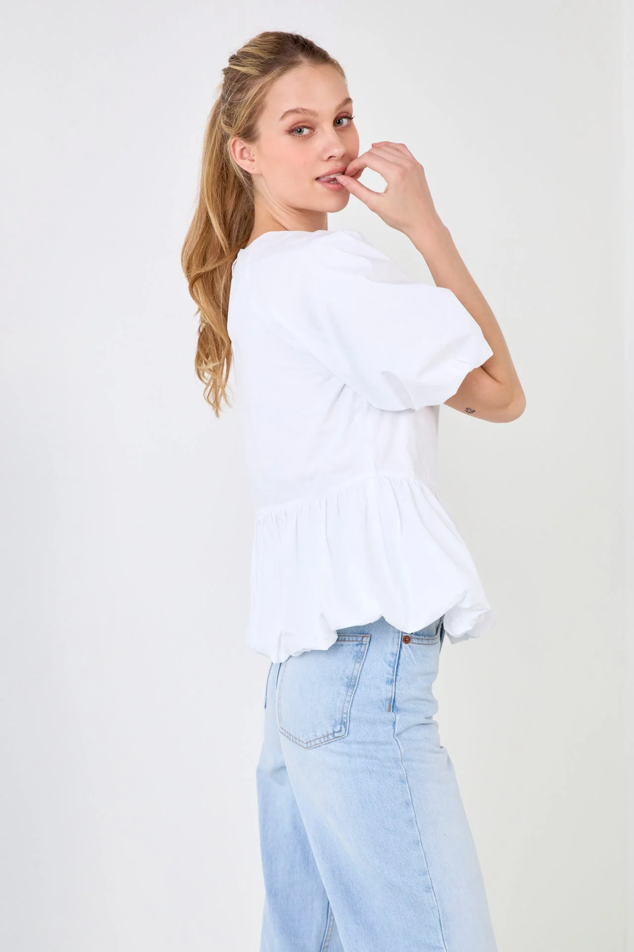 Balloon Poplin Top - Image 21