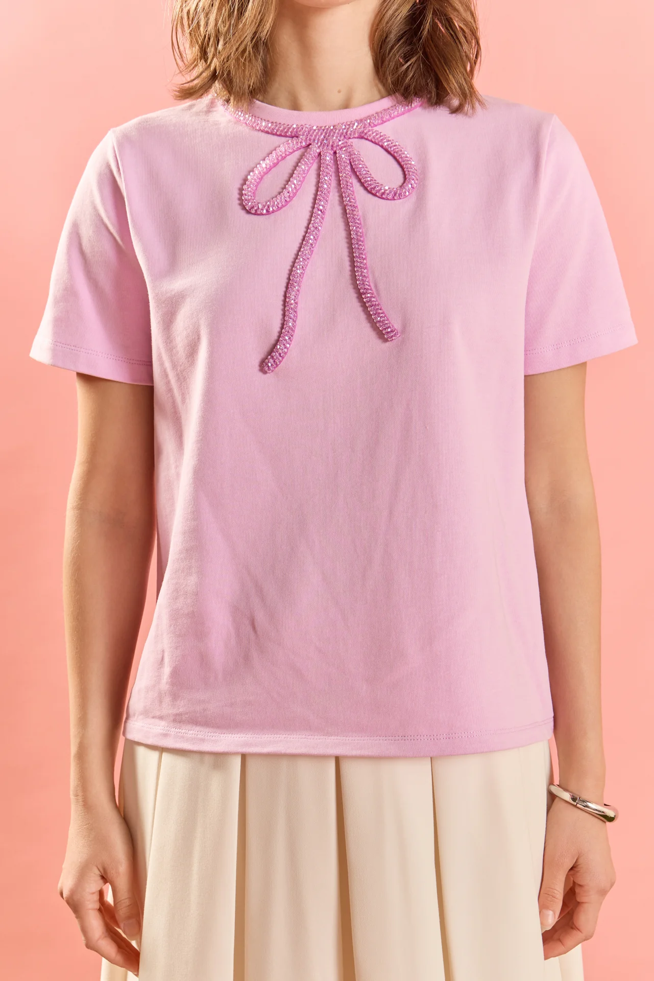 Beaded Bow Tee - Image 2
