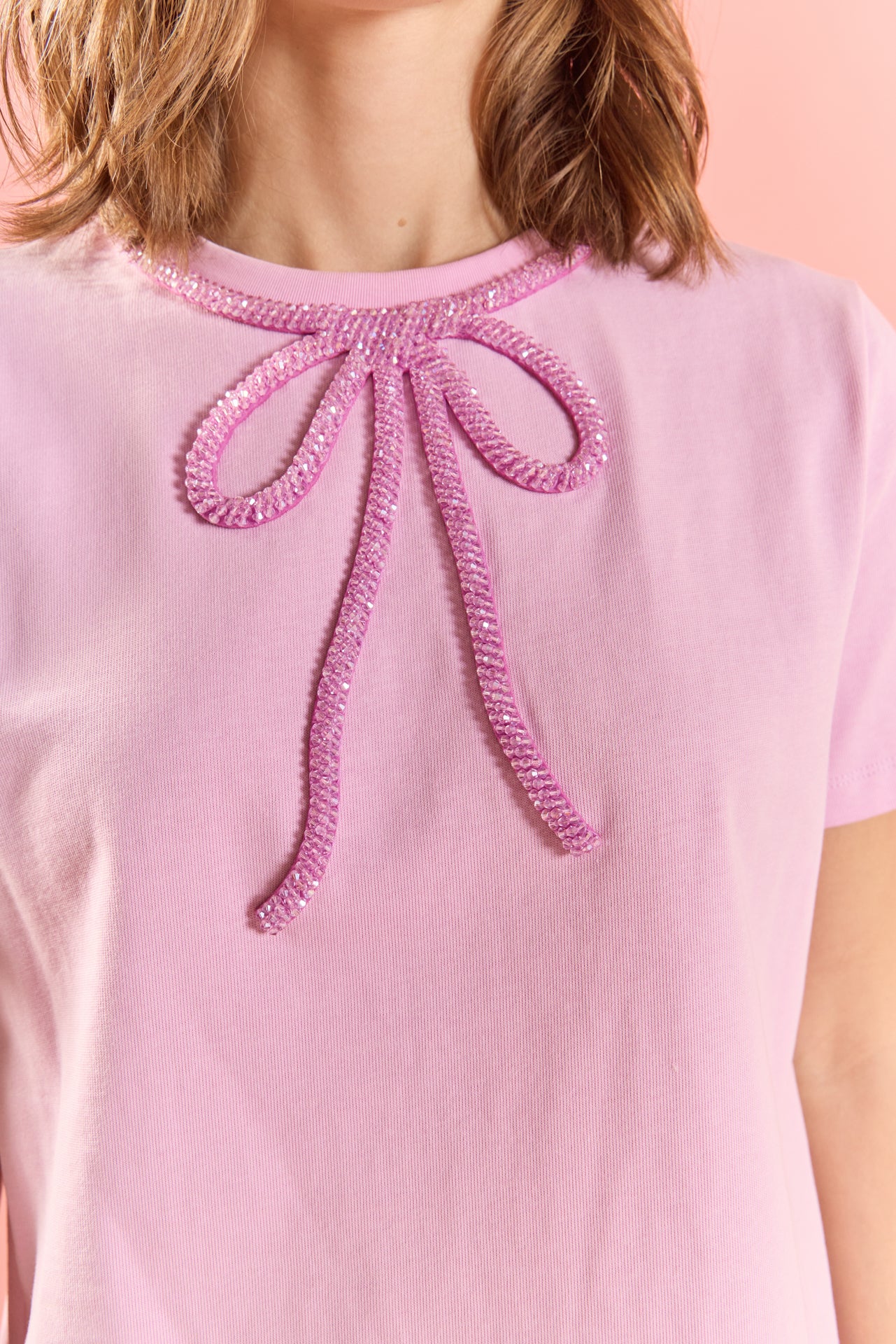 Beaded Bow Tee - Image 3