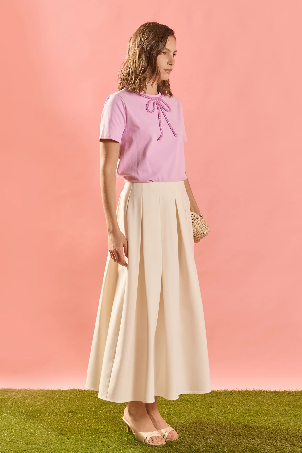 Beaded Bow Tee - Image 4