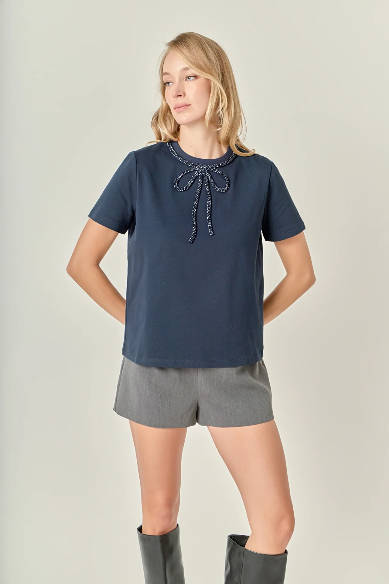 Beaded Bow Tee - Image 49