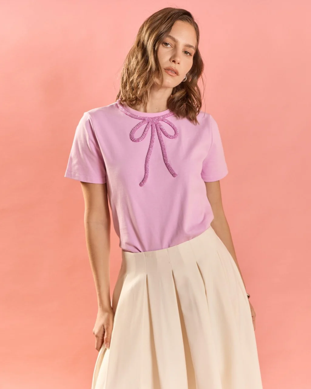 Beaded Bow Tee - Image 56