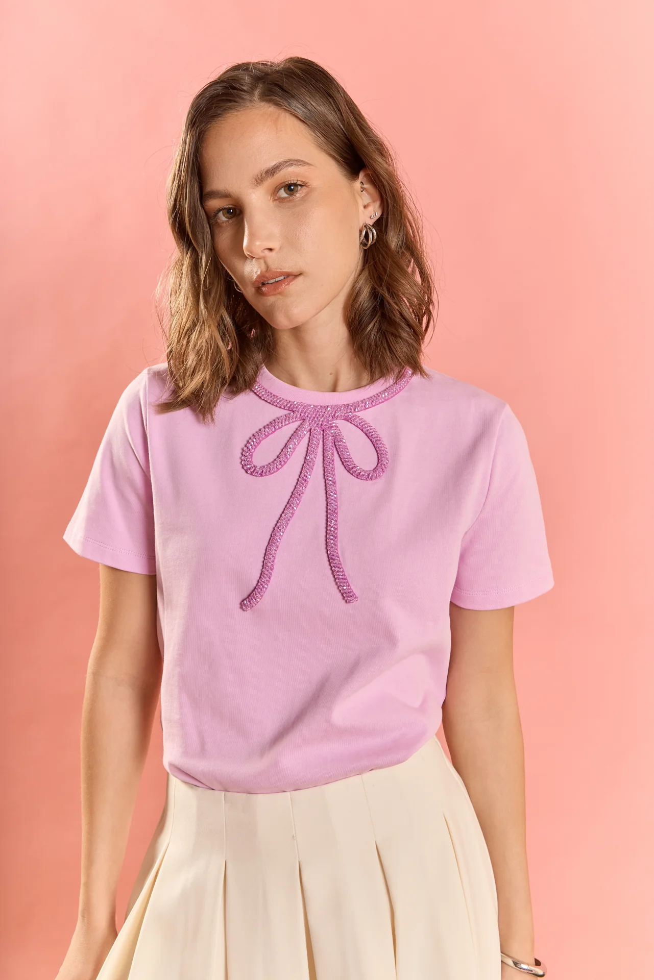 Beaded Bow Tee - Image 6