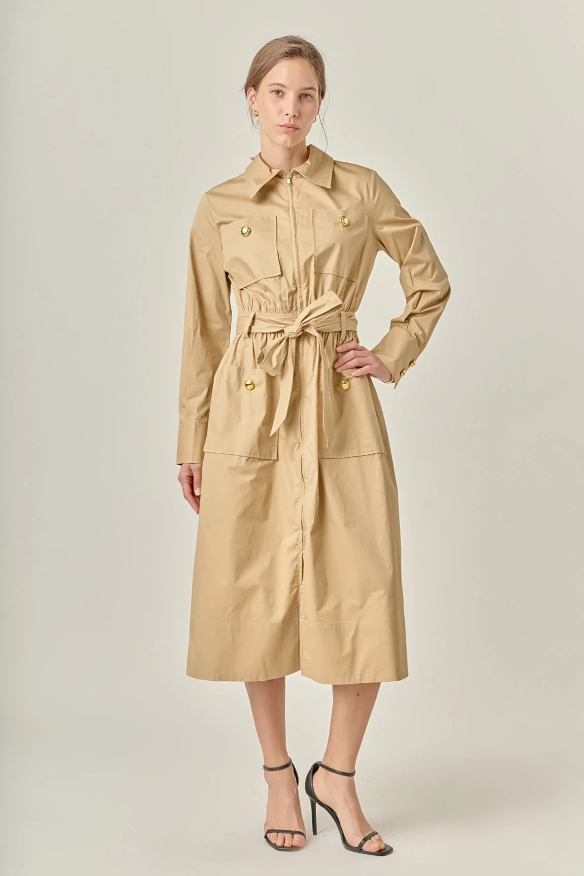 Modern Classic Tie-Waist Dress - Image 5
