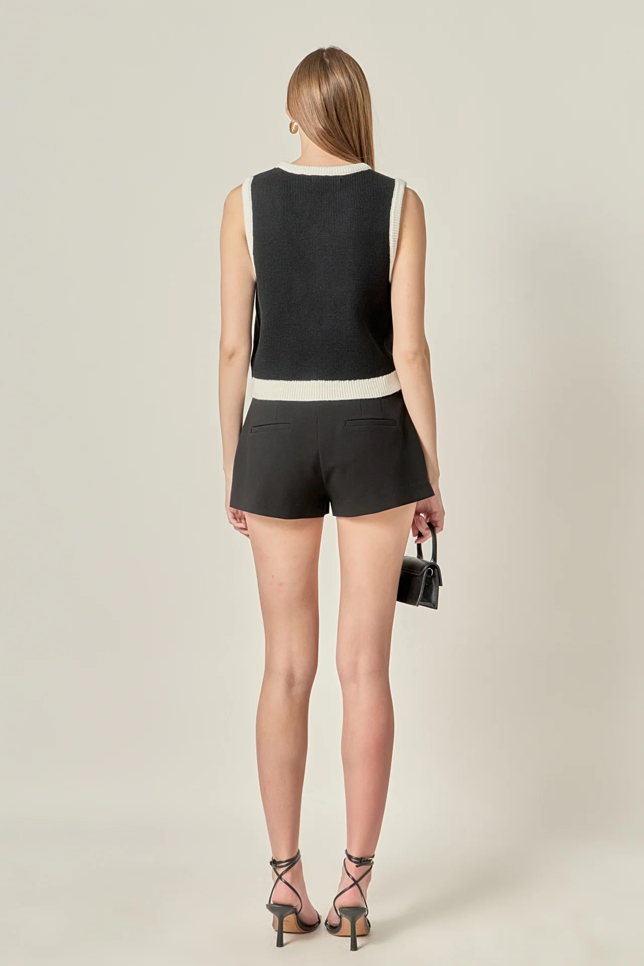Linda Black and White Knit Vest - Image 5
