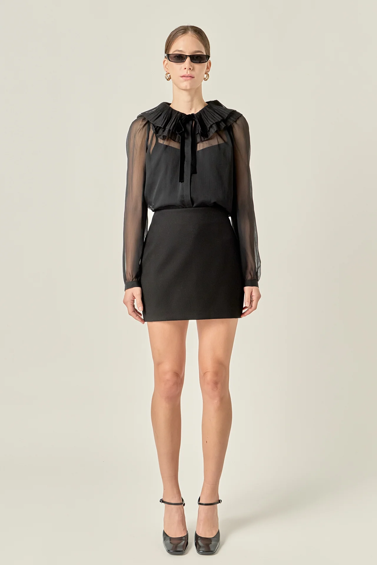Juliette Pleated Collar Blouse - Image 3
