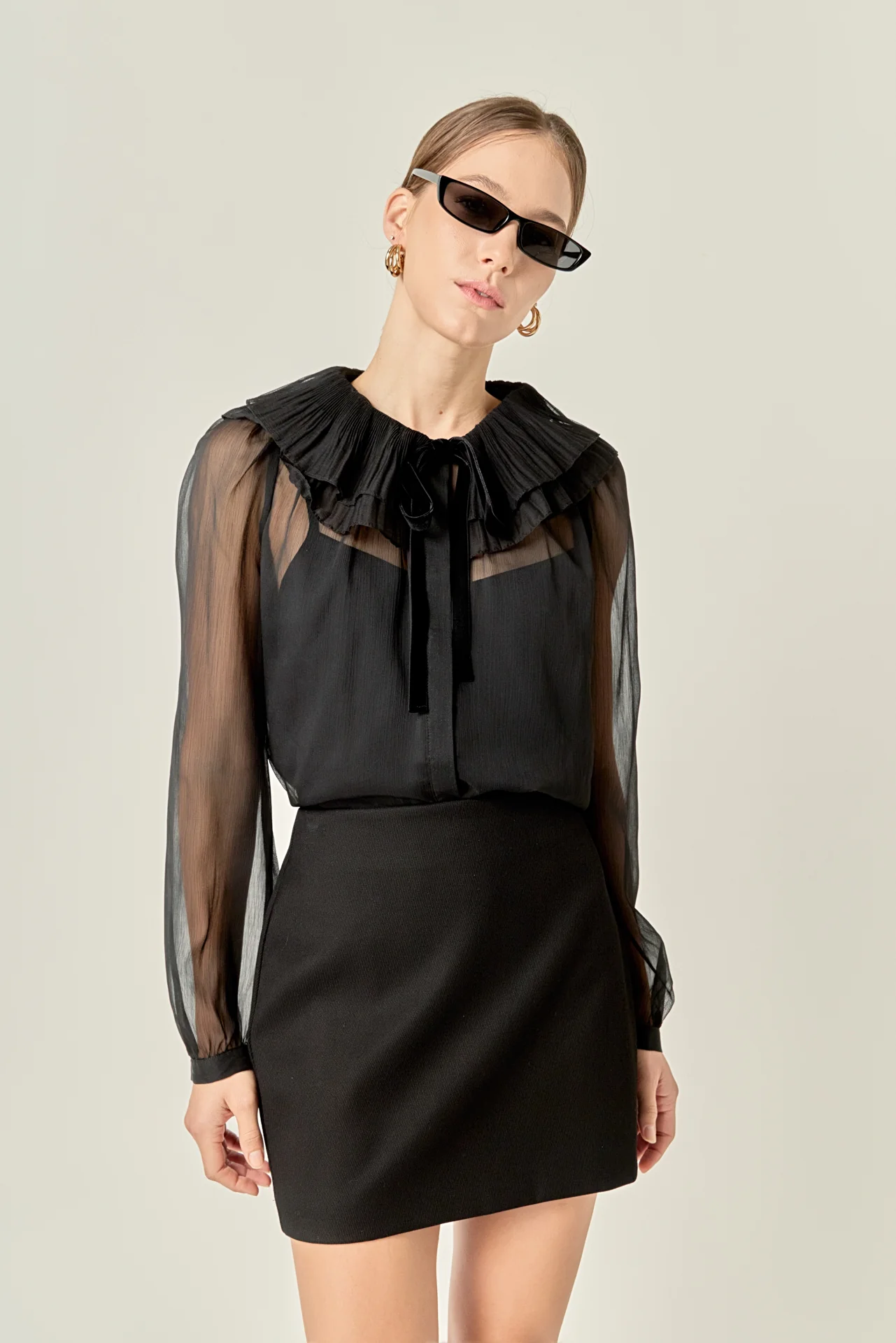 Juliette Pleated Collar Blouse - Image 5