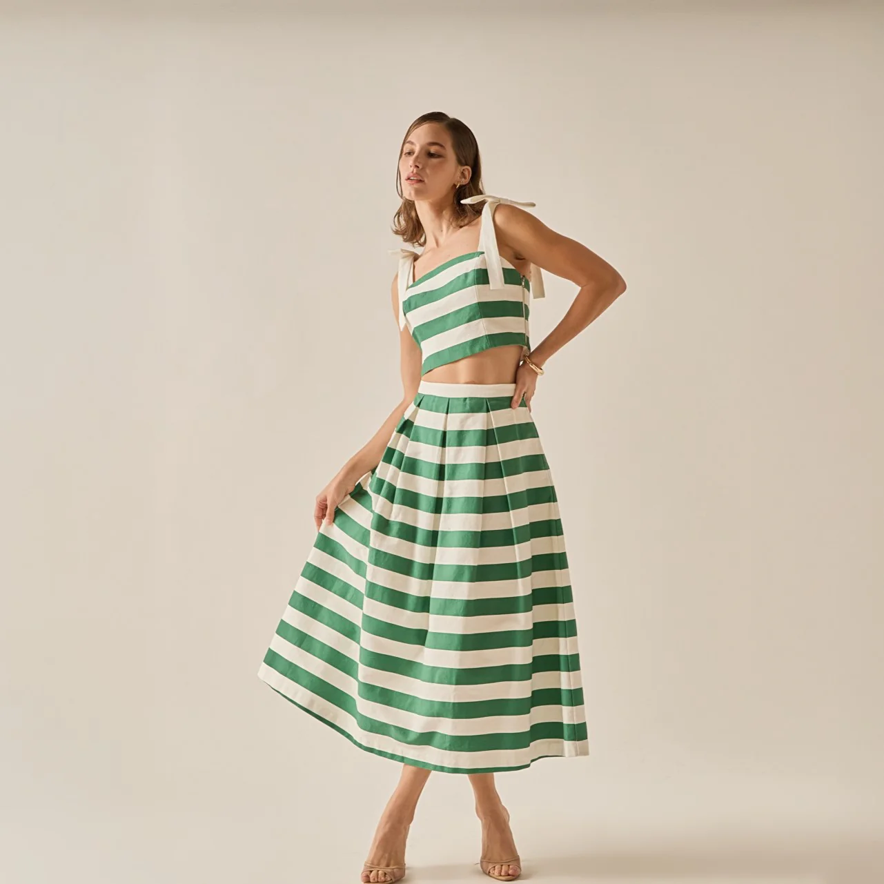 Bold Stripe Midi Skirt - Image 7