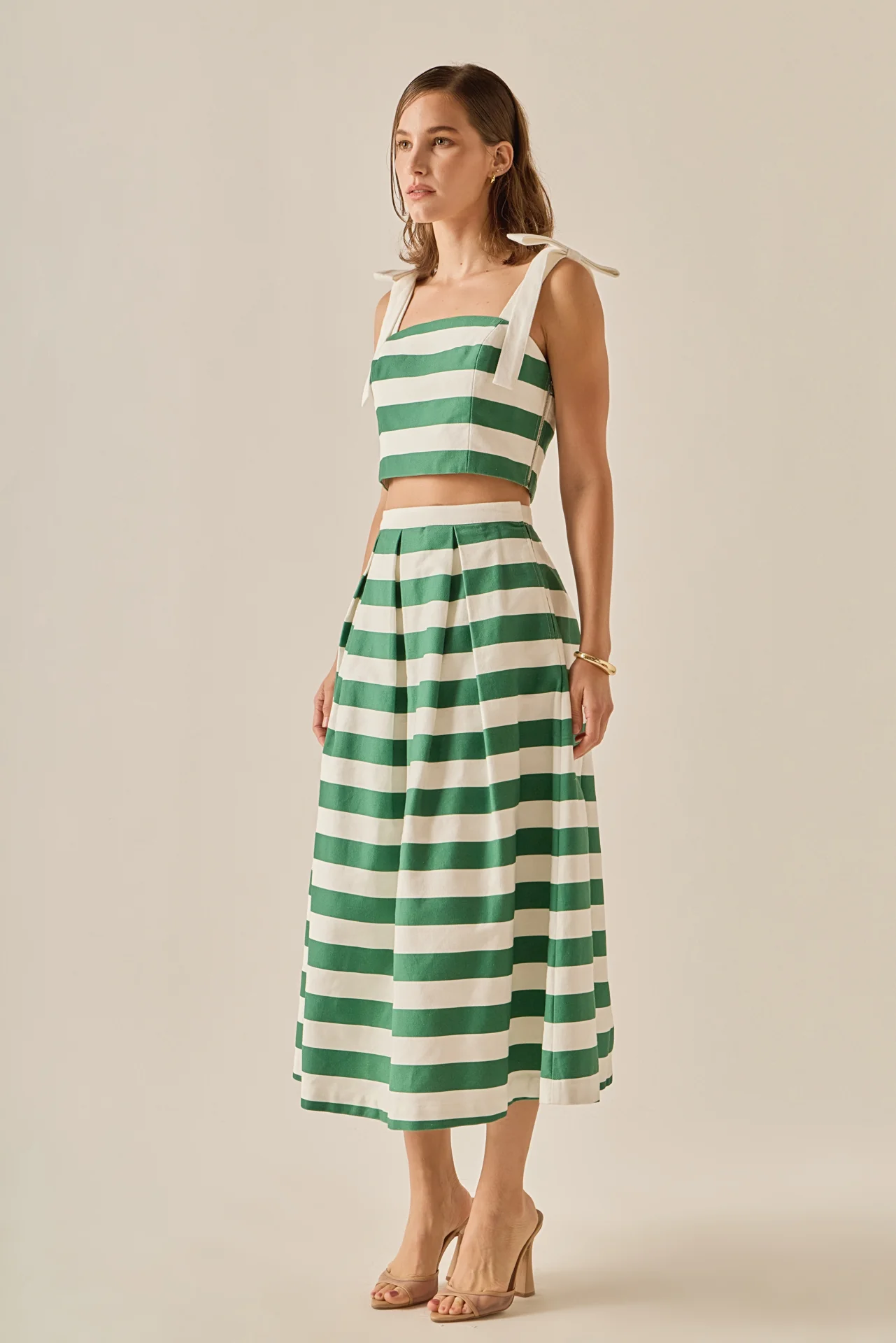 Bold Stripe Bow Strap Top - Image 3