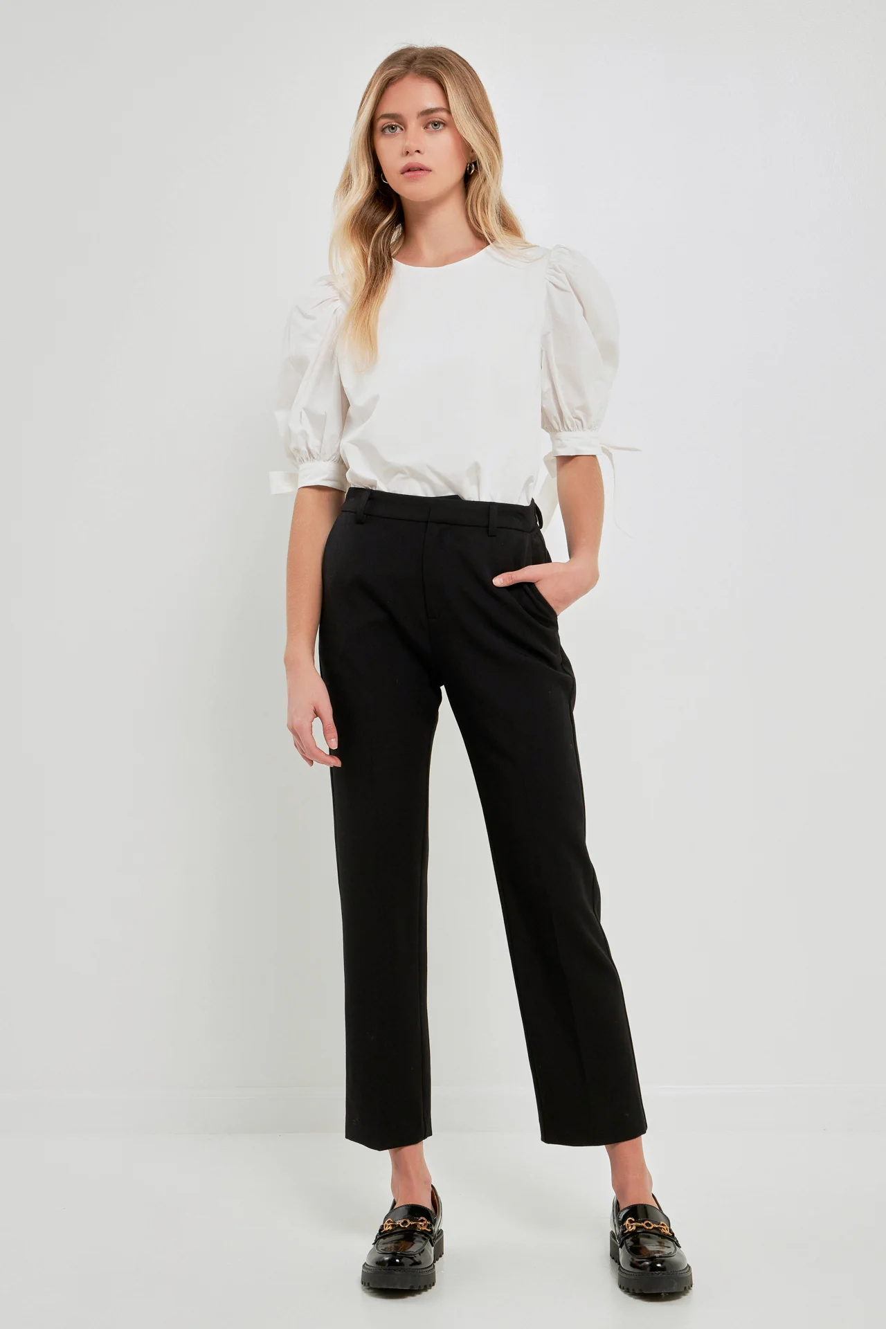 Bow Banded Puff Sleeve Blouse - Image 16