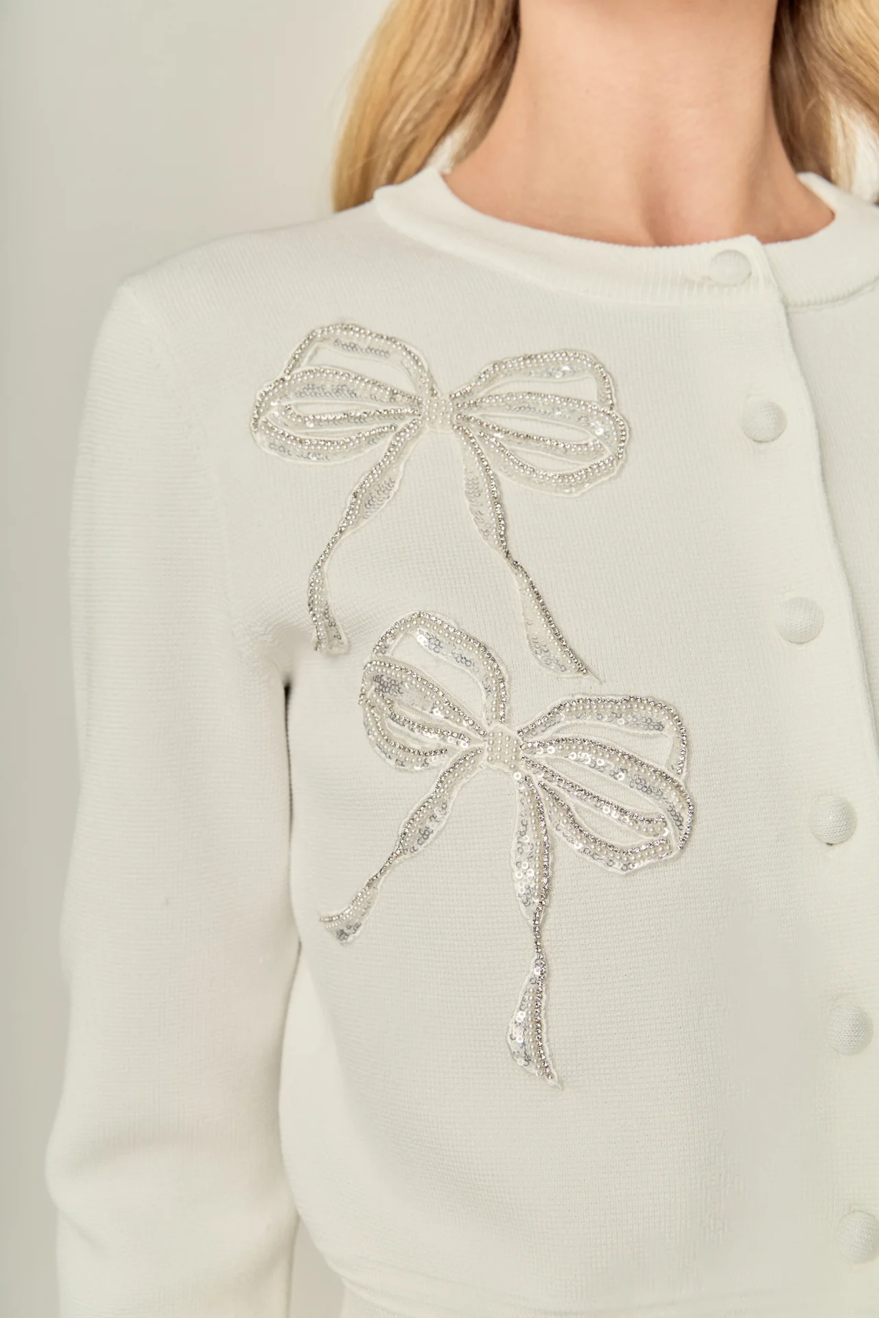Bow Detail Cardigan - Image 3