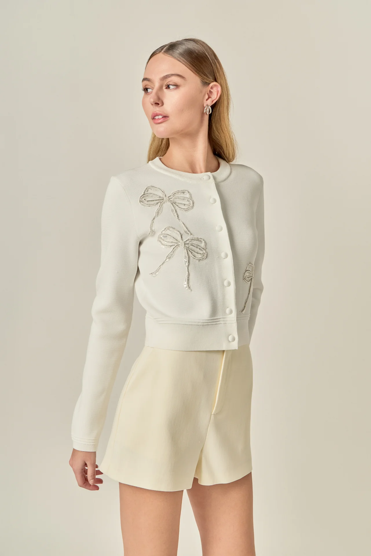 Bow Detail Cardigan - Image 6
