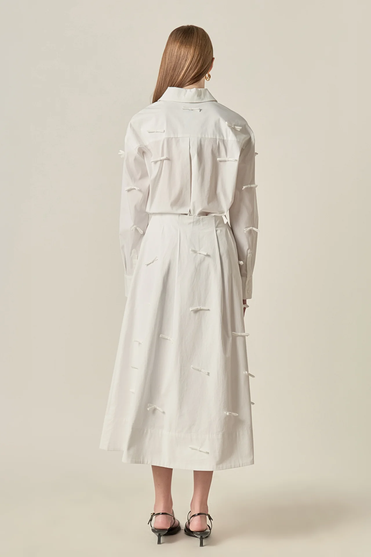 Bow Detailed Drop Shoulder Shirt - Image 4