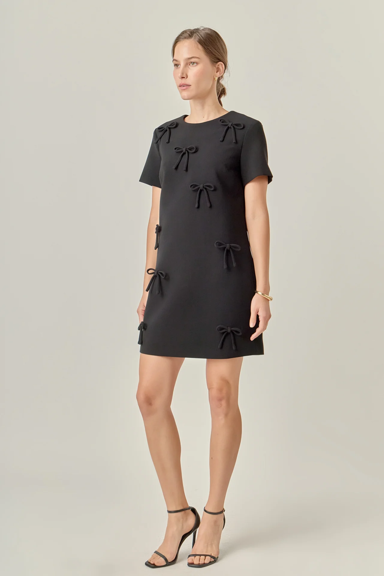 Bow Detailed Mini Dress - Image 3