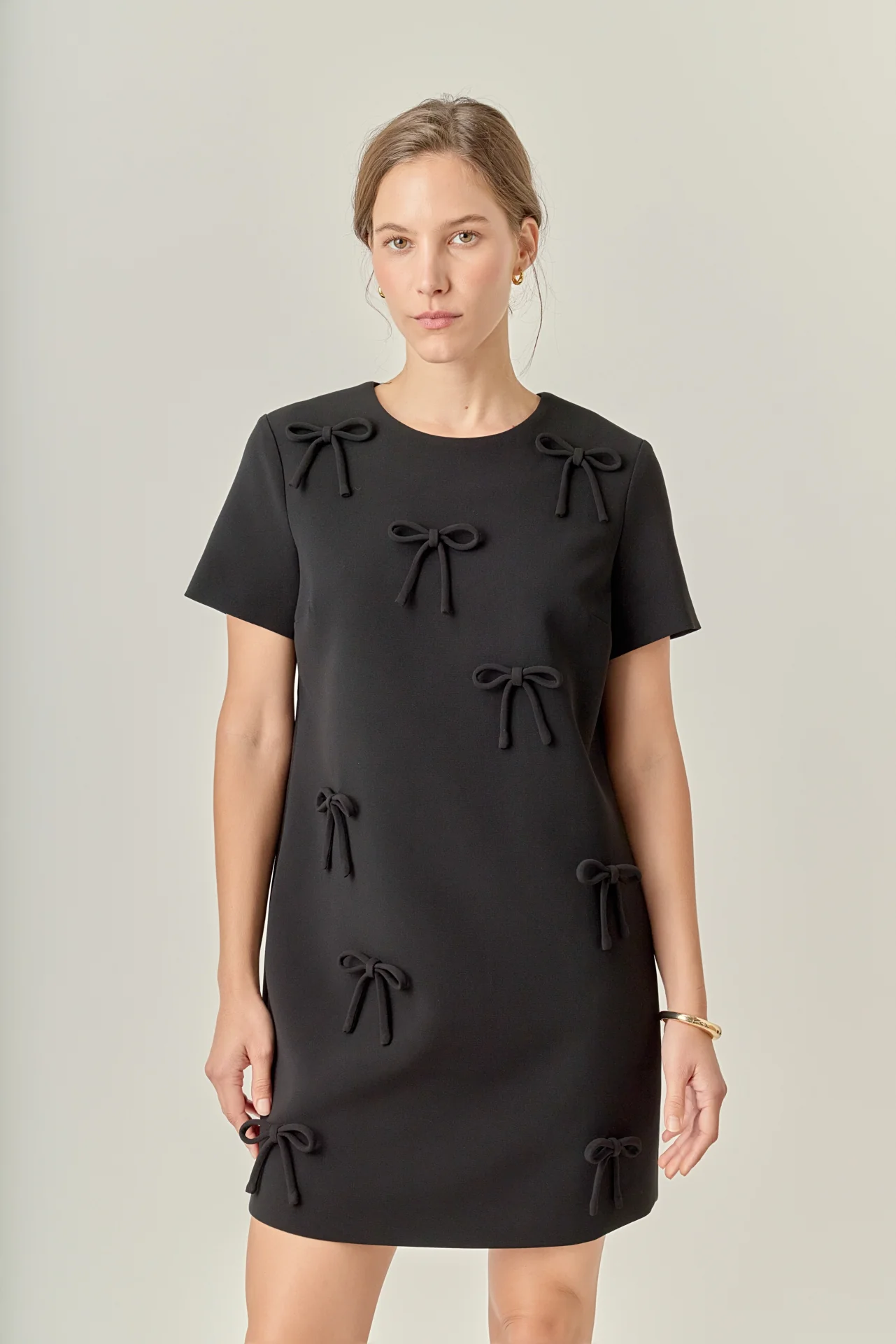 Bow Detailed Mini Dress - Image 5
