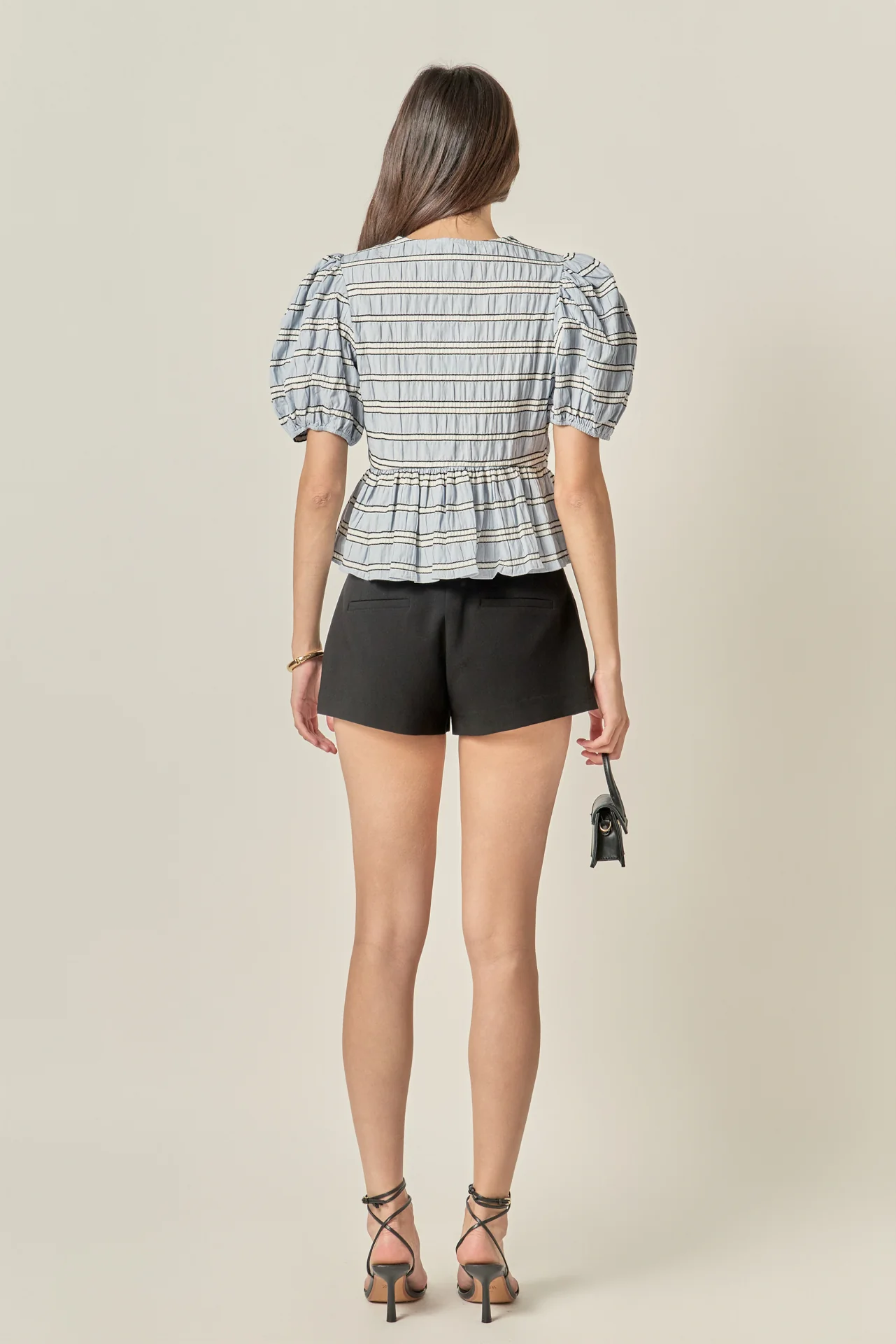 Bow Front Puff Sleeve Top - Image 5