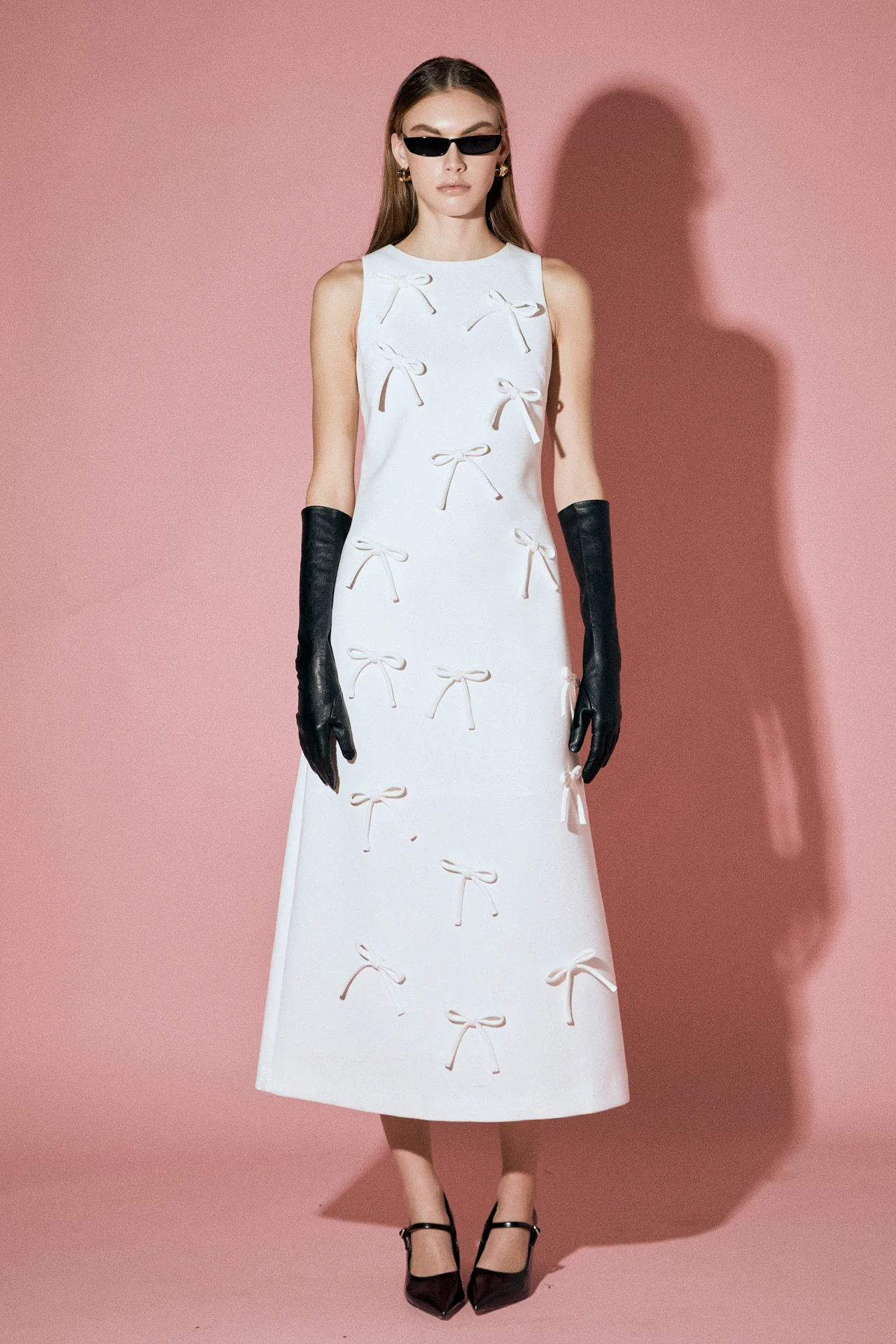 Bow Detailed Sleeveless Midi Dress - Image 7