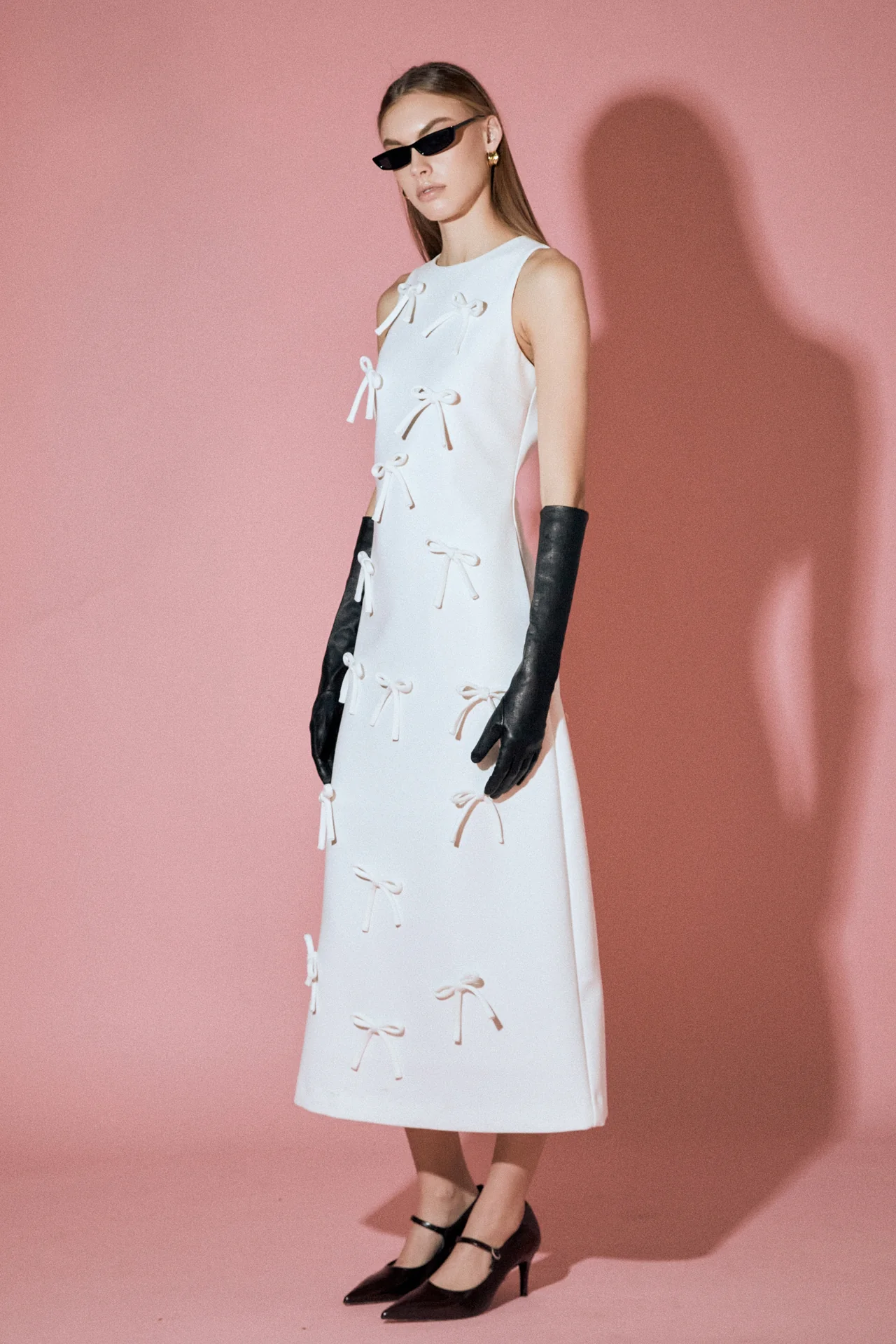 Bow Detailed Sleeveless Midi Dress - Image 9