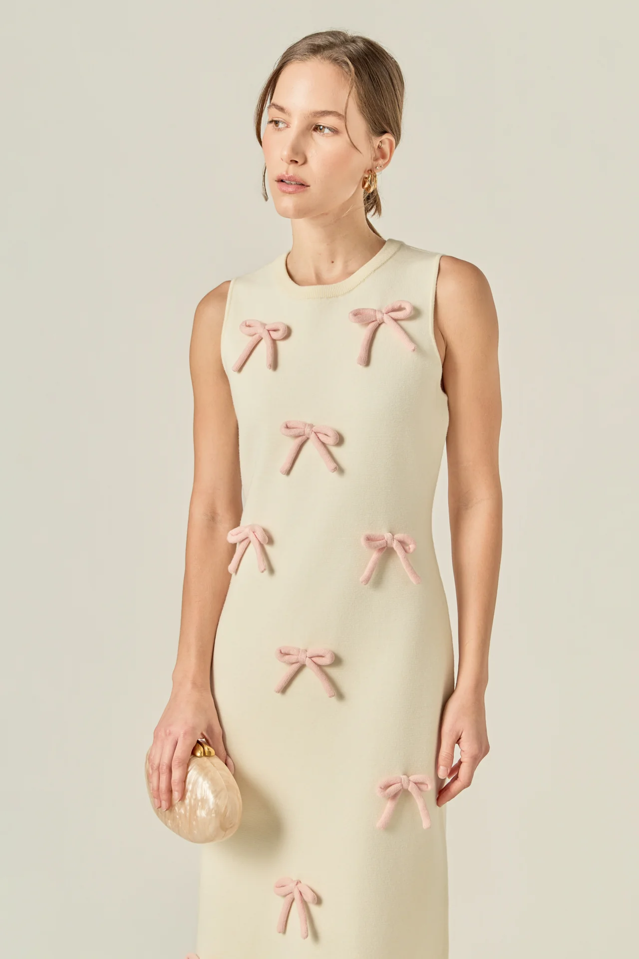 Lila Bow Midi Dress - Image 5