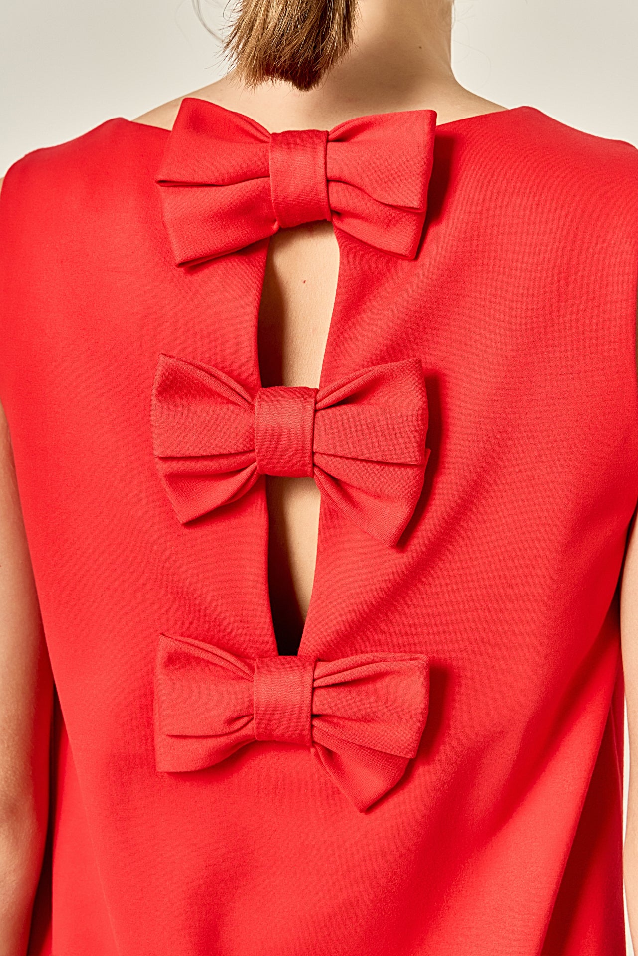 Bow Detailed Sleeveless Stretchy Dress - Image 3