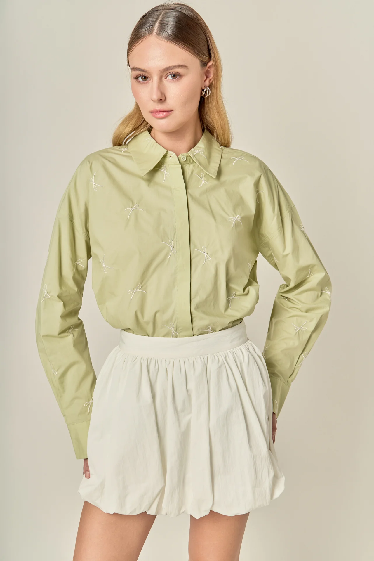 Bow Embroidery Shirt - Image 6