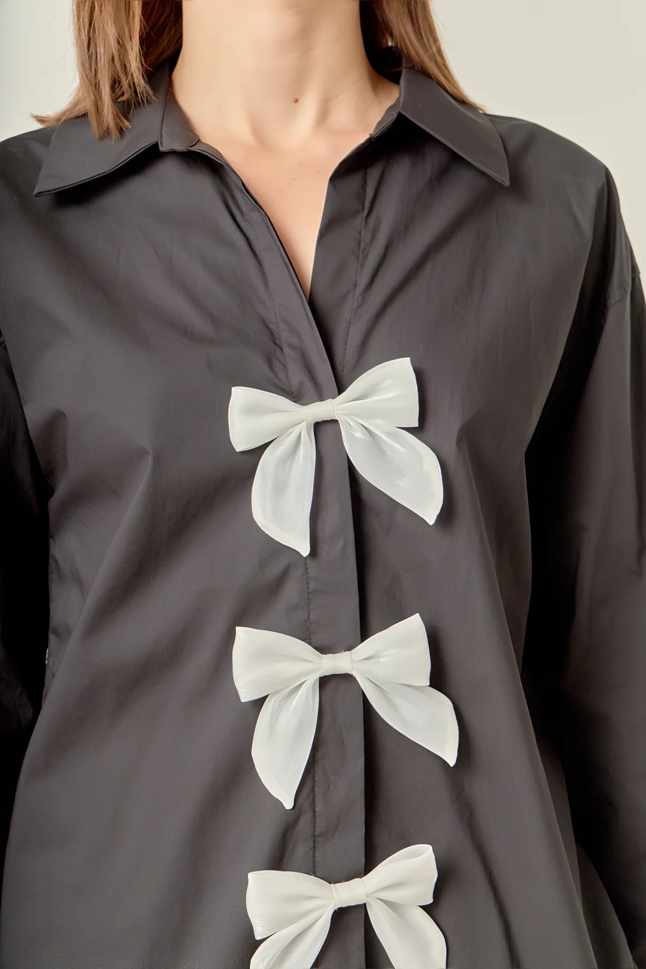 Bow Poplin Shirt - Image 2