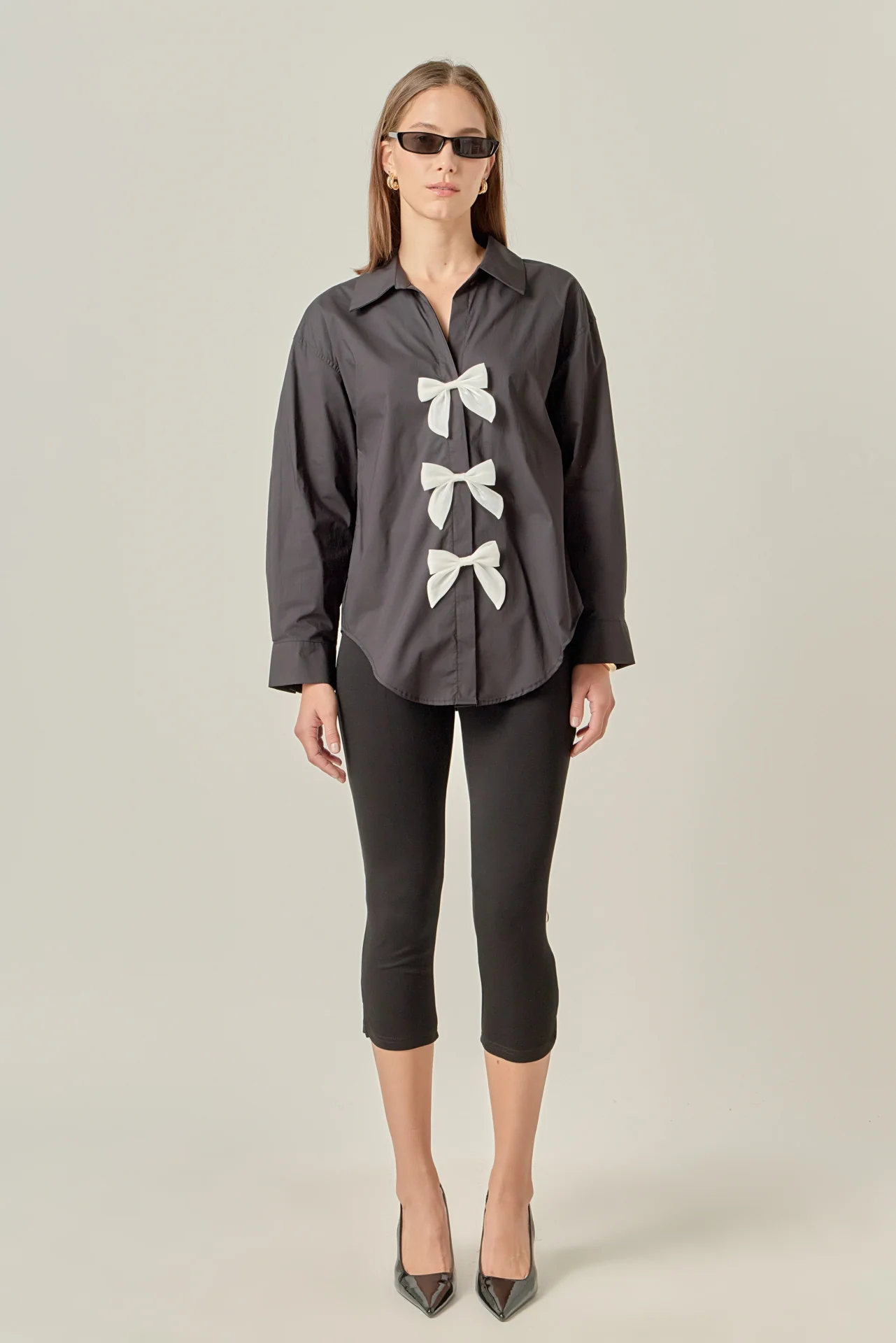 Bow Poplin Shirt - Image 3