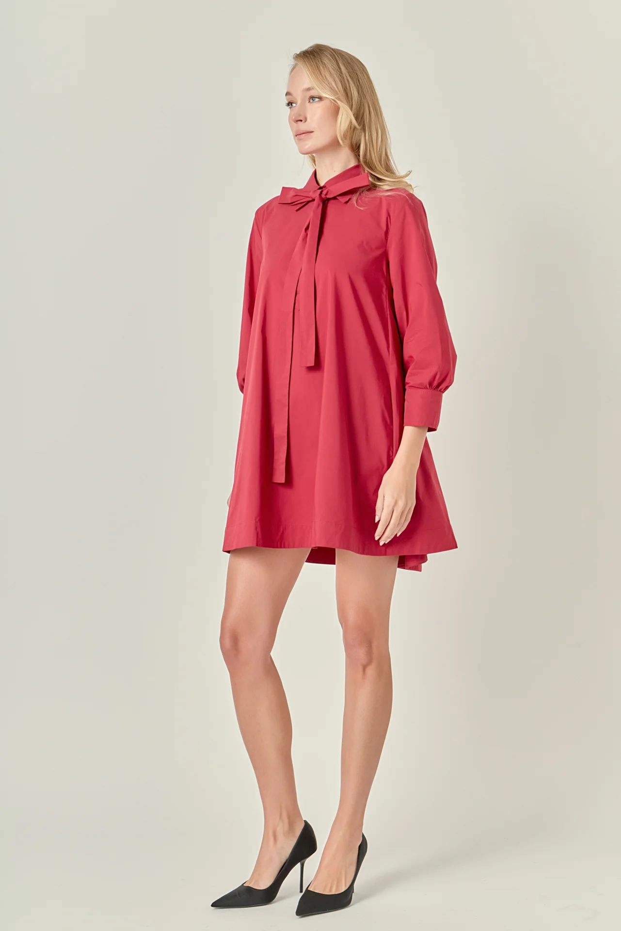 Bow Shirt Dress - Image 11