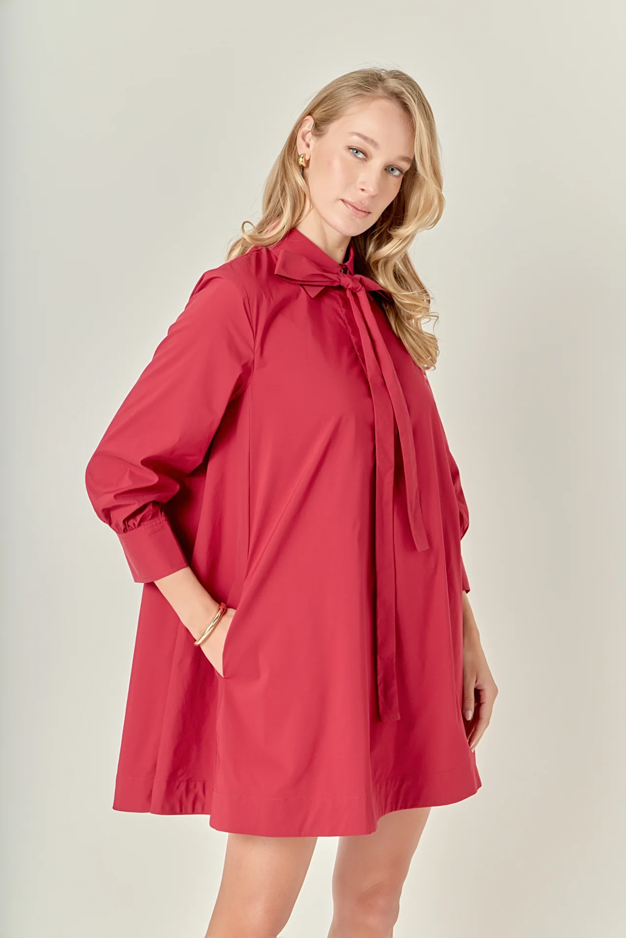 Bow Shirt Dress - Image 13