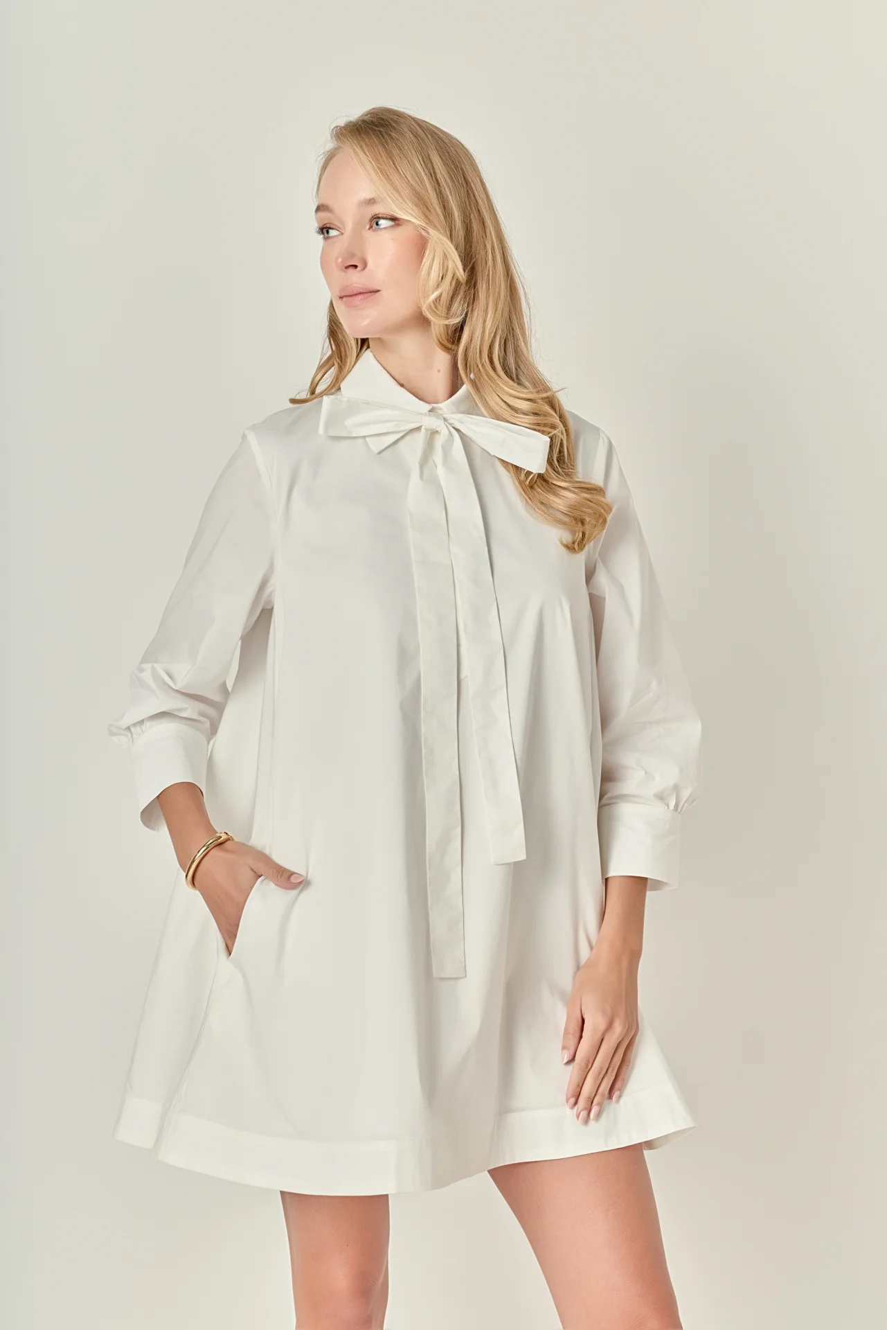 Bow Shirt Dress - Image 18