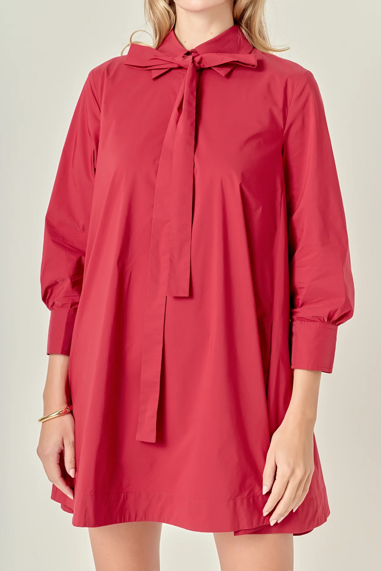 Bow Shirt Dress - Image 9
