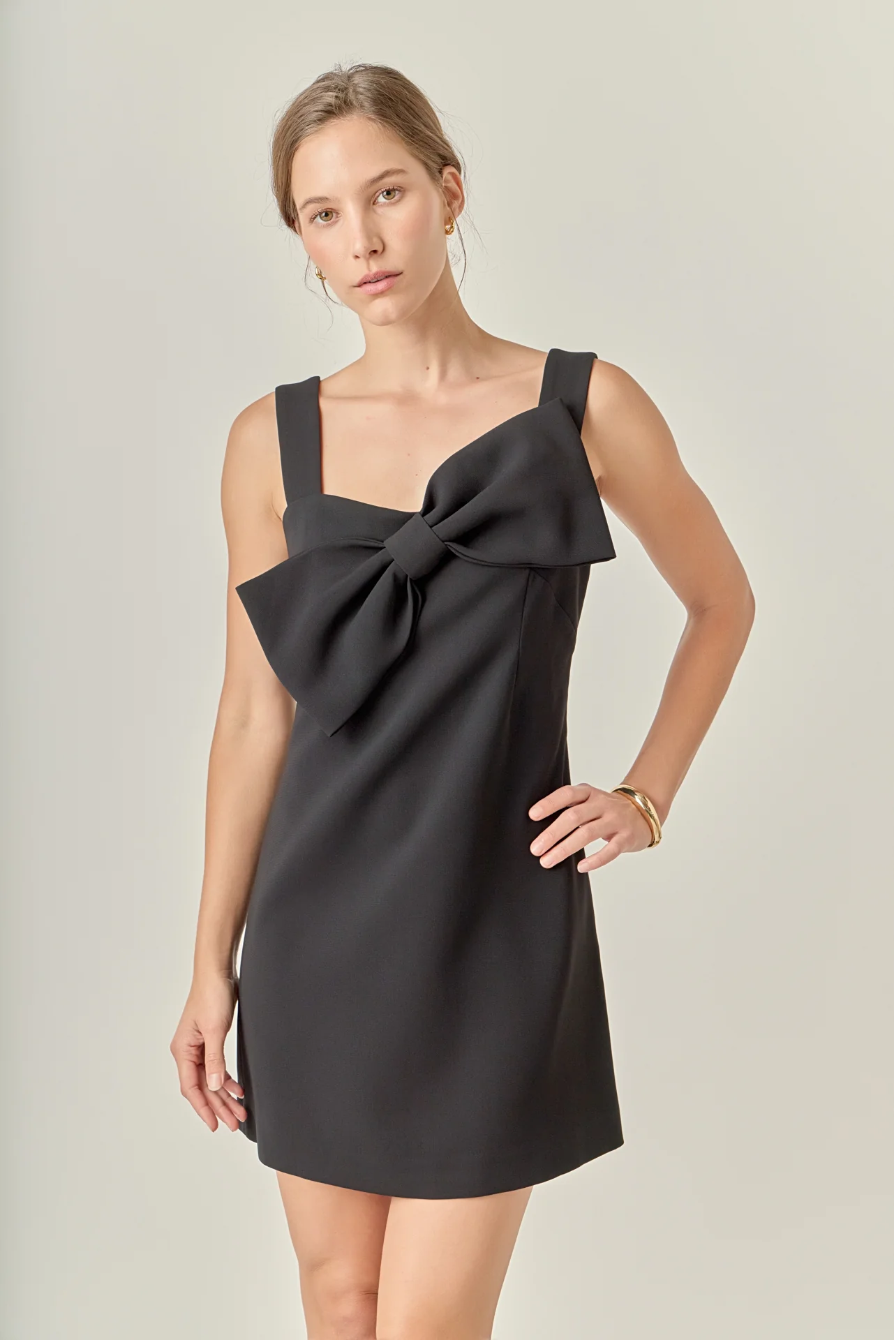 Bow Sleeveless Mini Dress - Image 5