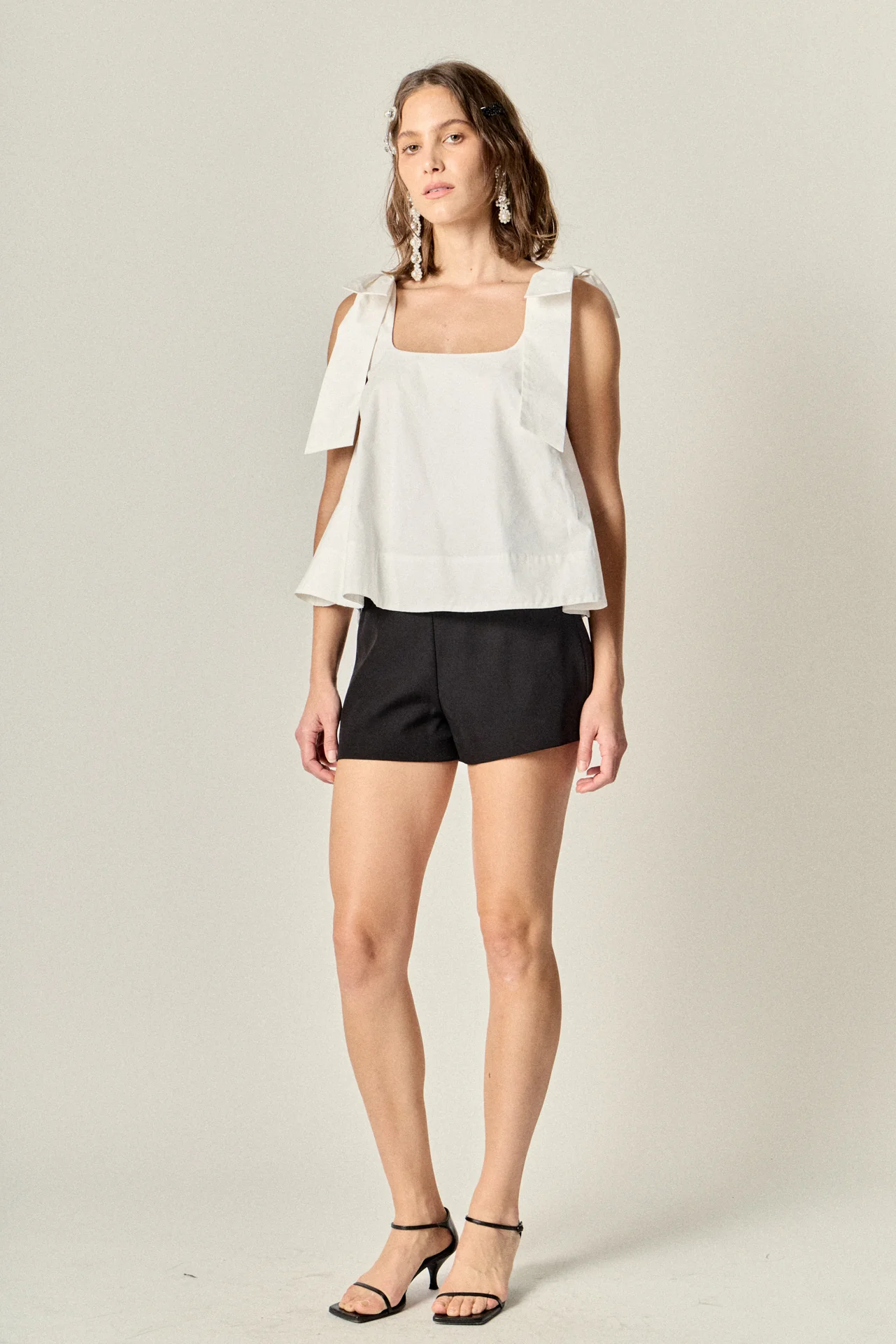 Bow Shoulder Sleeveless Top - Image 3