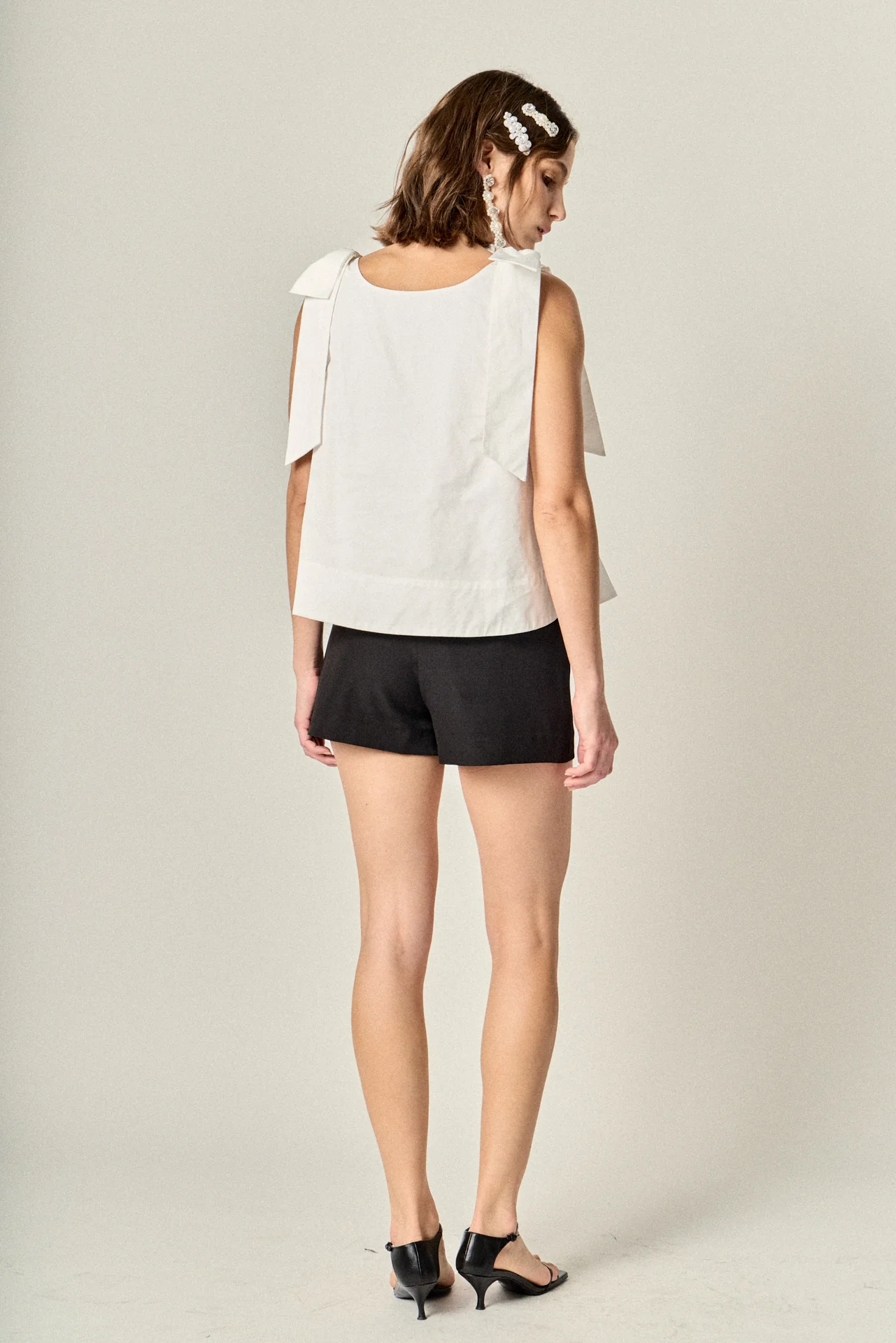 Bow Shoulder Sleeveless Top - Image 4