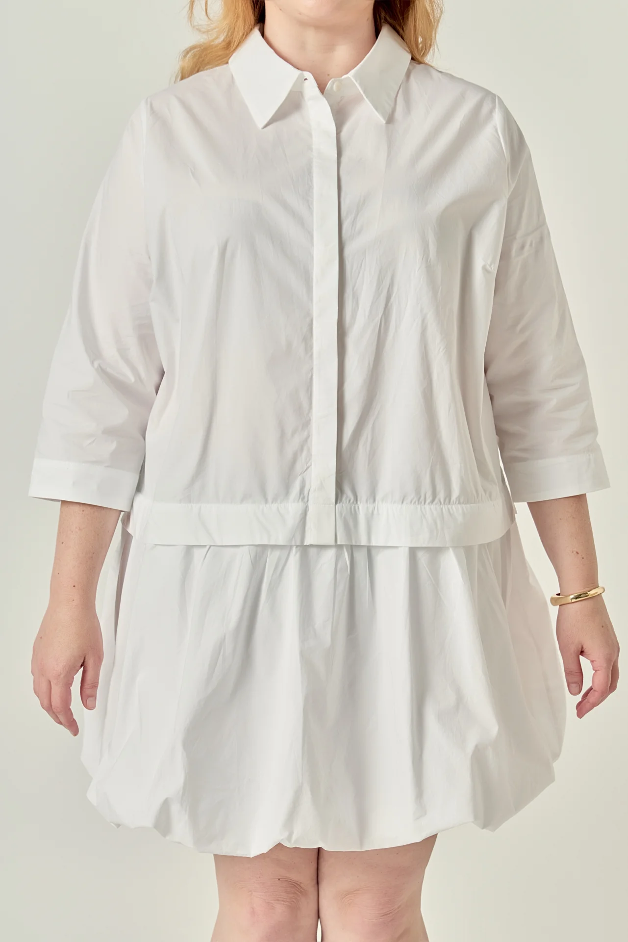 Bubble Hem Shirt Dress - Image 2