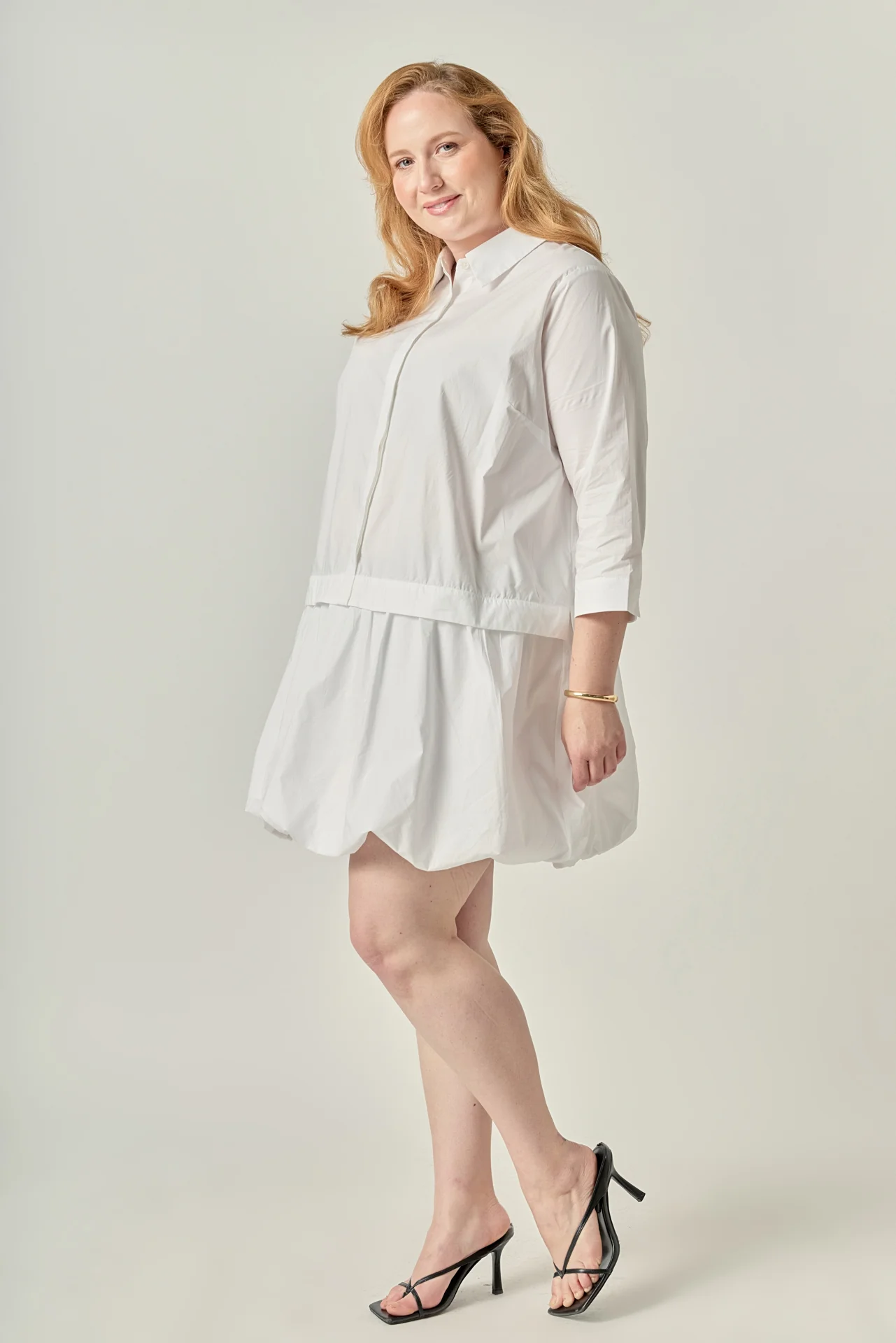Bubble Hem Shirt Dress - Image 3