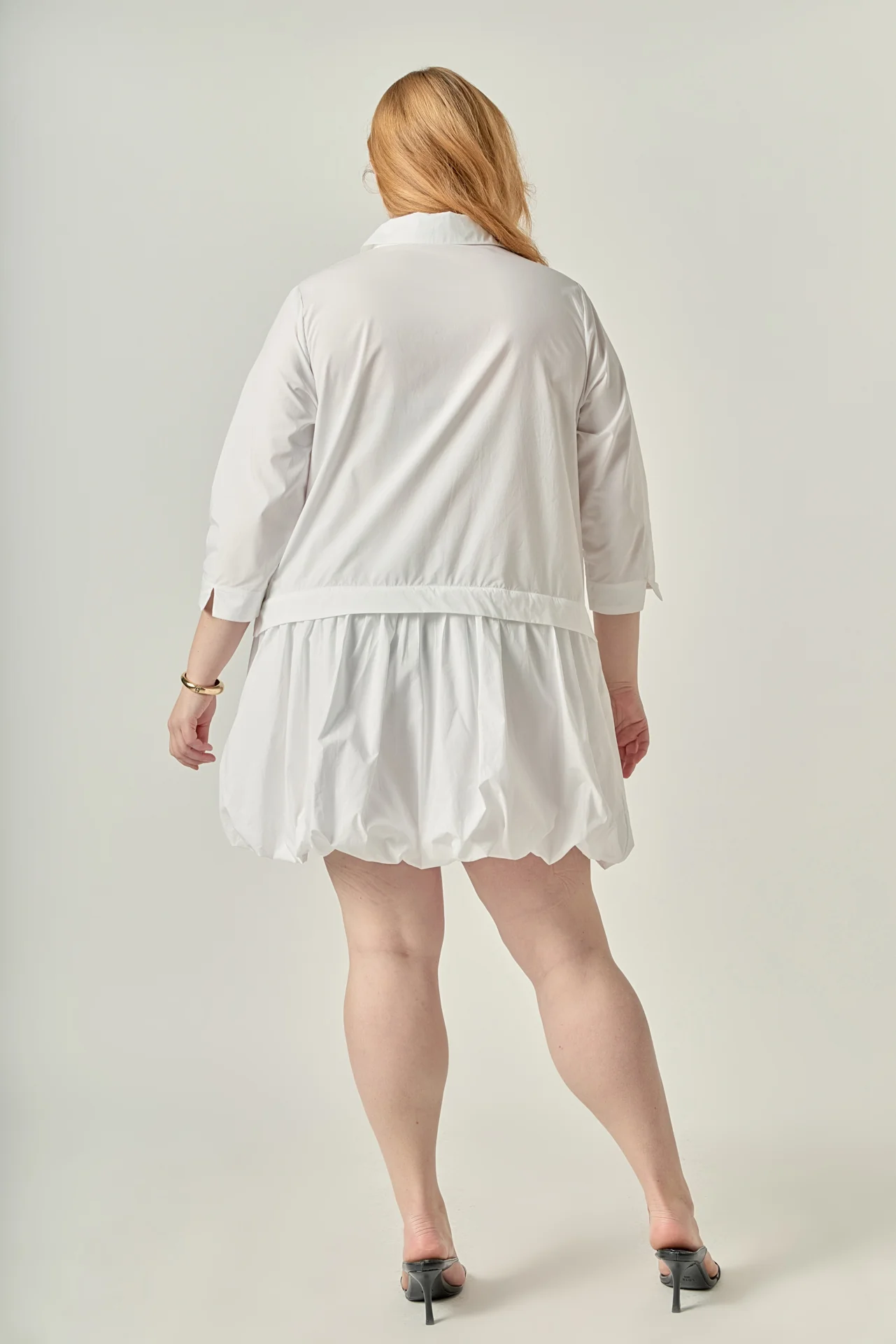 Bubble Hem Shirt Dress - Image 4